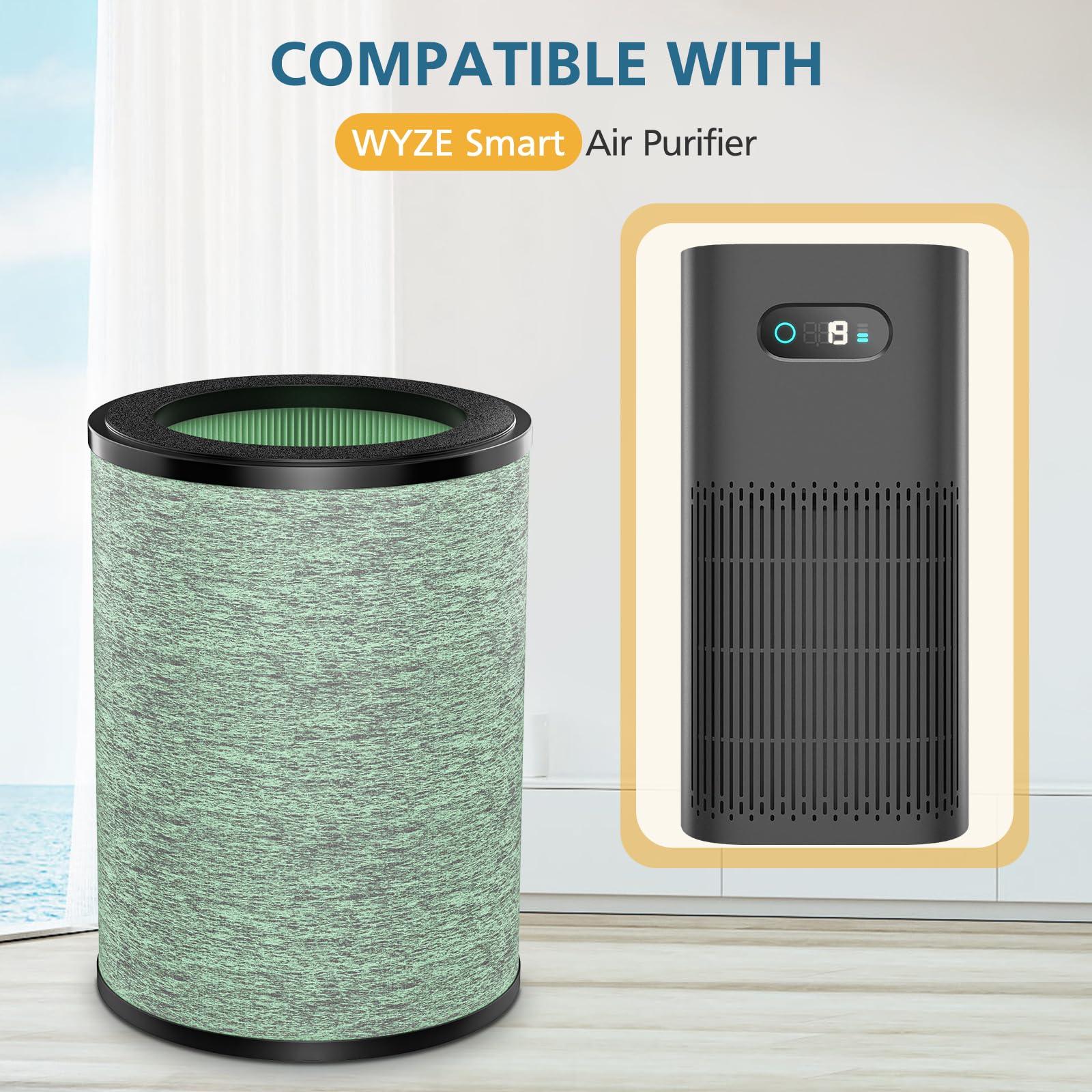 True HEPA Filter Replacement Compatible with WYZE Smart Air Purifier, 4-in-1 High-Efficiency H13 HEPA Air Filter, Standard Filter, 2 Pack - Image 3
