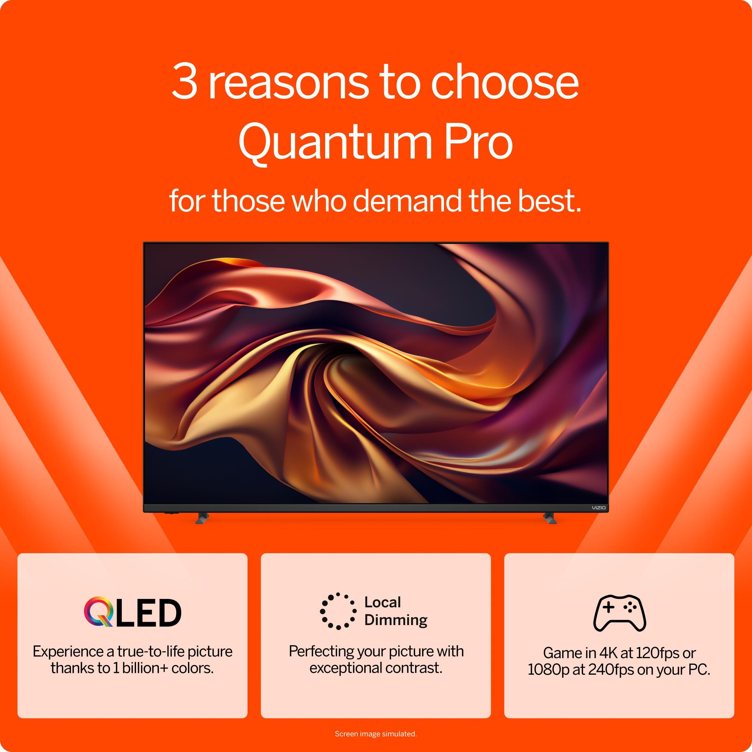VIZIO 50-inch Quantum Pro QLED Smart TV M50QXM-K01, Active Full Array, WiFi 6E, Apple AirPlay, Chromecast Built-in, 120Hz, 240Hz @ 1080p, 4K, 2023 Model, HDR10+, Dolby Vision, PC Gaming - Image 4