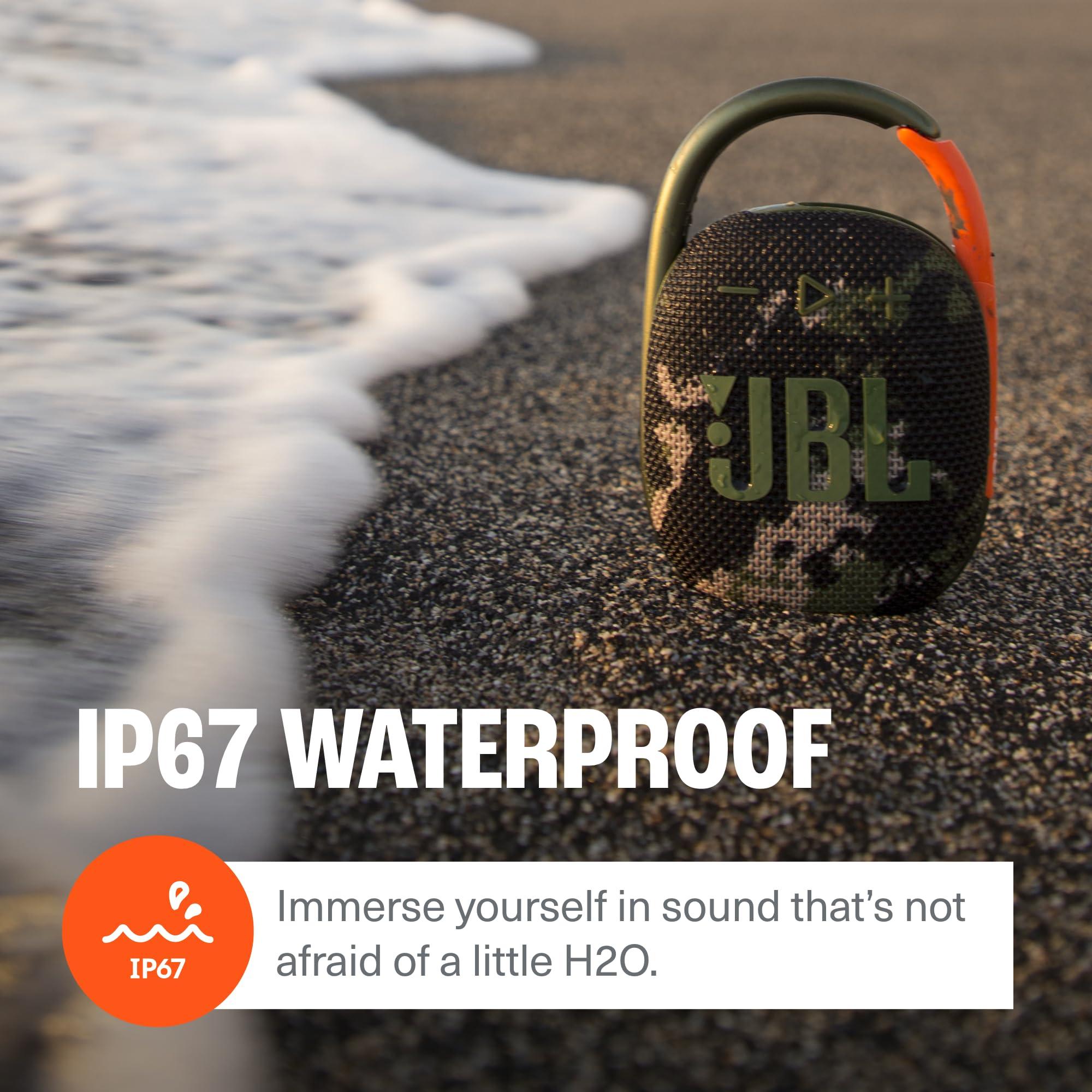 JBL Clip 4 - Portable Mini Bluetooth Speaker, big audio and punchy bass, integrated carabiner, IP67 waterproof and dustproof, 10 hours of playtime, speaker for home, outdoor and travel (Black) - Image 6