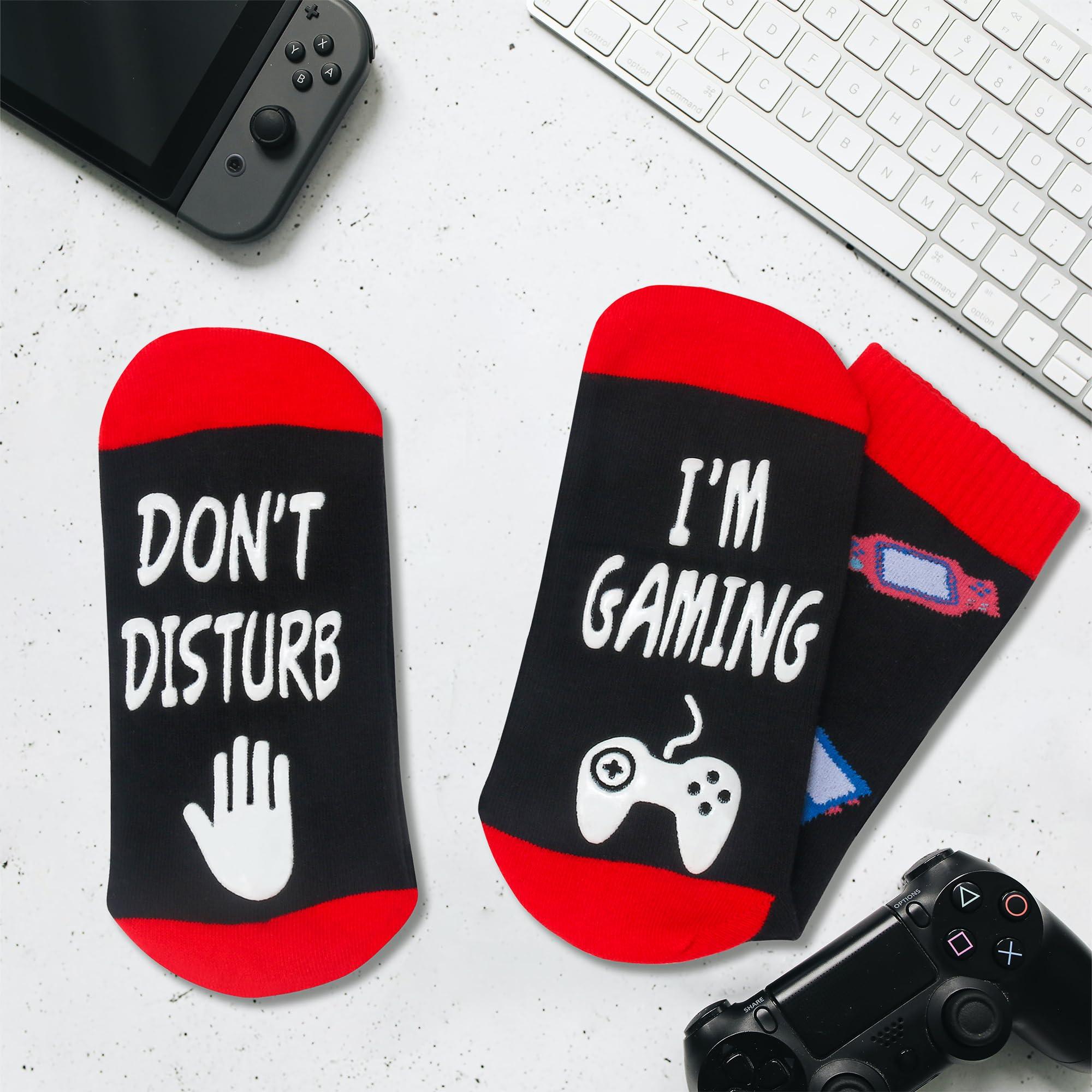 Kelool Do Not Disturb I'm Gaming Socks,Fathers Day Dad Gifts from Daughter Wife Son,Funny Gifts for Men,TeenBoys,Grandpa - Image 2