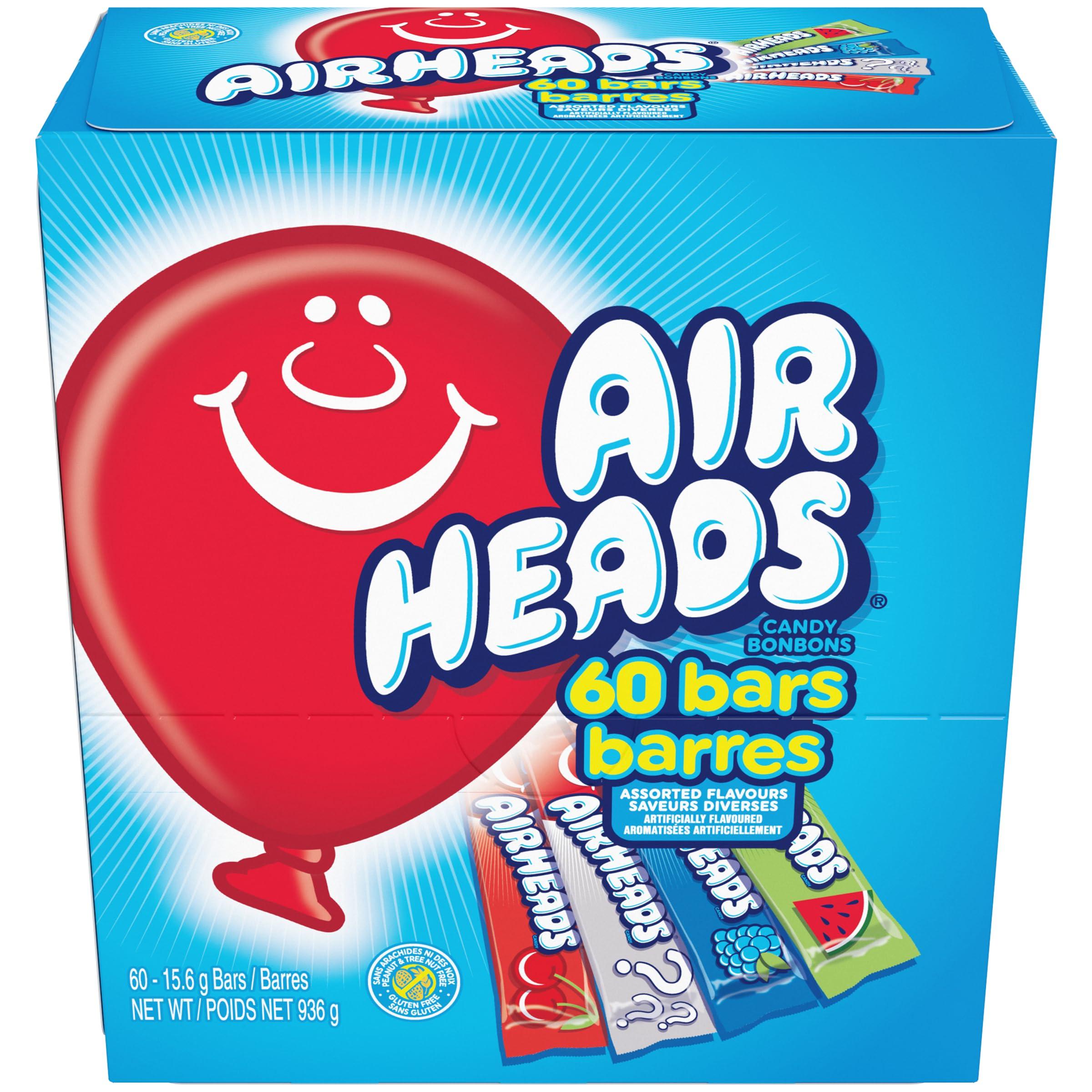 Airheads Candy Bars, Variety Bulk Box, Chewy Full Size Fruit Taffy, Gifts, Holiday, Parties, Concessions, Pantry, Non-Melting, Party, 60 Individually Wrapped Full Size Bars - Image 2