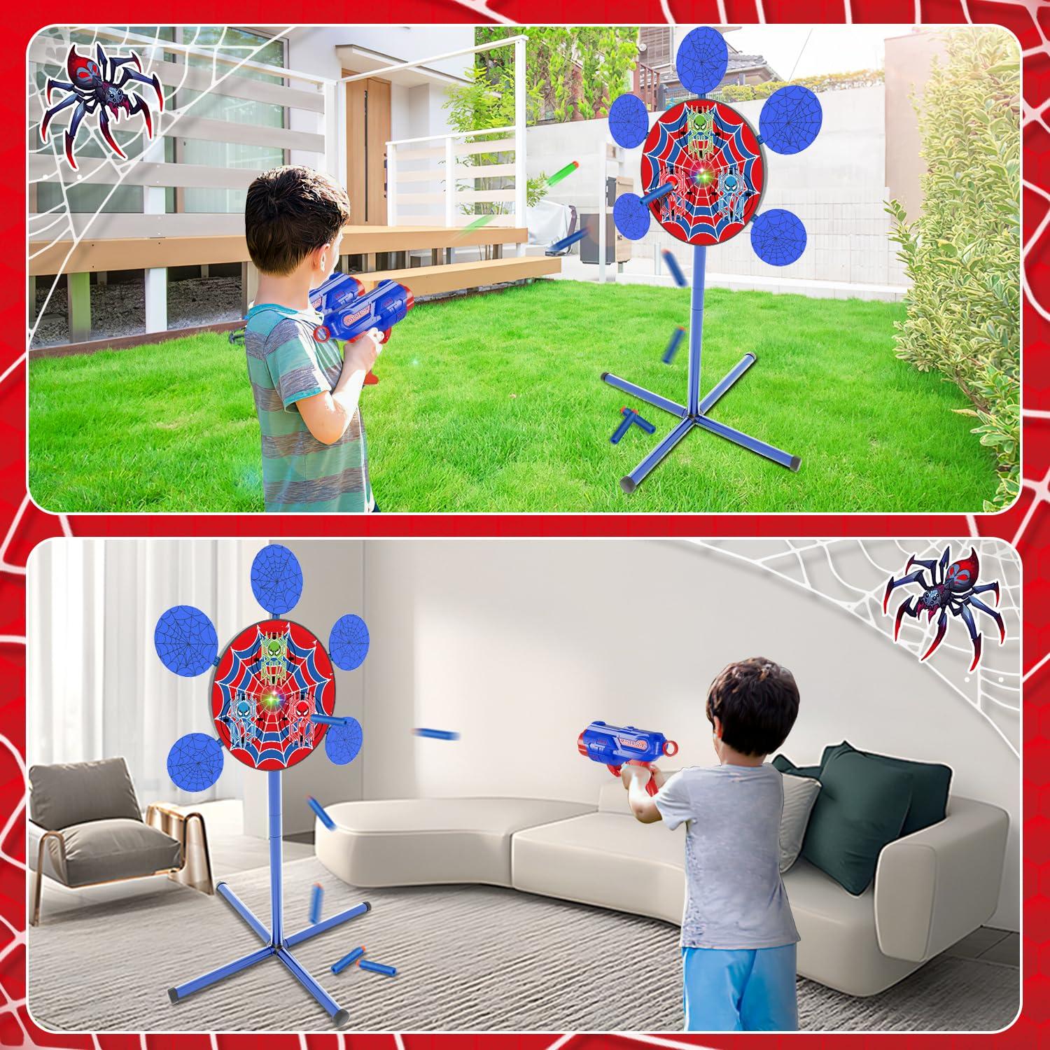 Shooting Games Toys for Nerf Gun Party, Shooting Targets with 2 Toy Guns 40 Foam Darts Kids Outdoor Indoor Toys for Birthday Easter Xmas Gifts for 4 5 6 7 8 9 10+ Year Old Boys Kids - Image 8