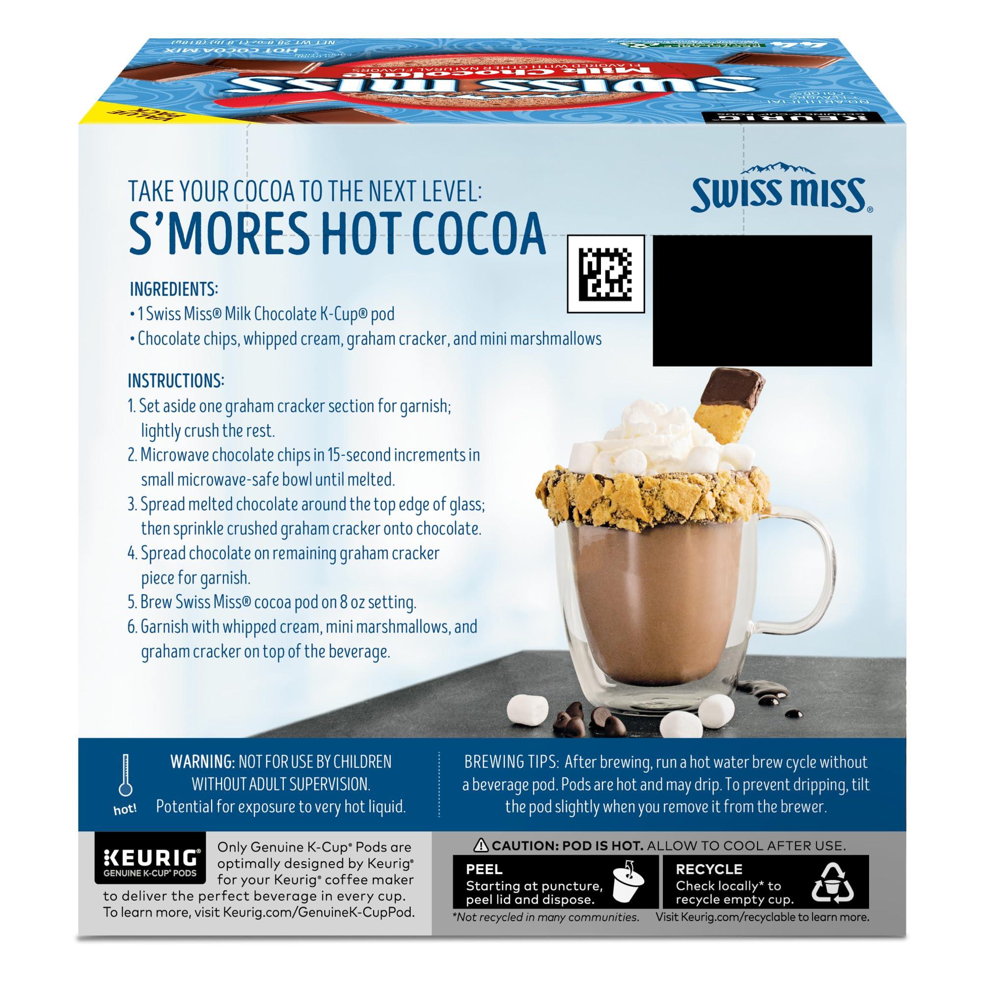 Swiss Miss Milk Chocolate Hot Cocoa, Single-Serve Keurig K-Cup Pods, Hot Chocolate, 44 Count - Image 14