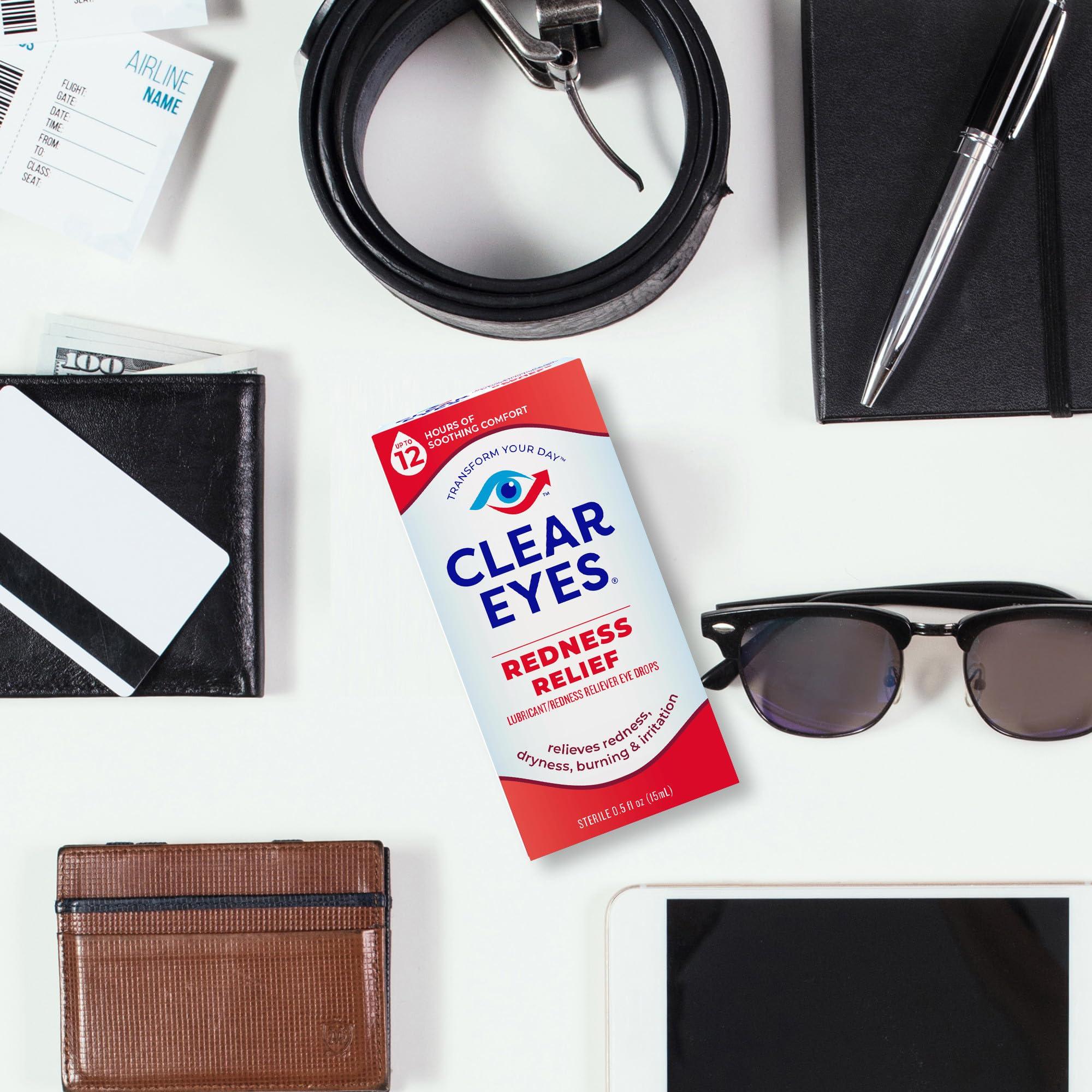 Clear Eyes Redness Eye Relief Eye Drops, 0.5 Fl Oz, Pack of 3 - Image 5