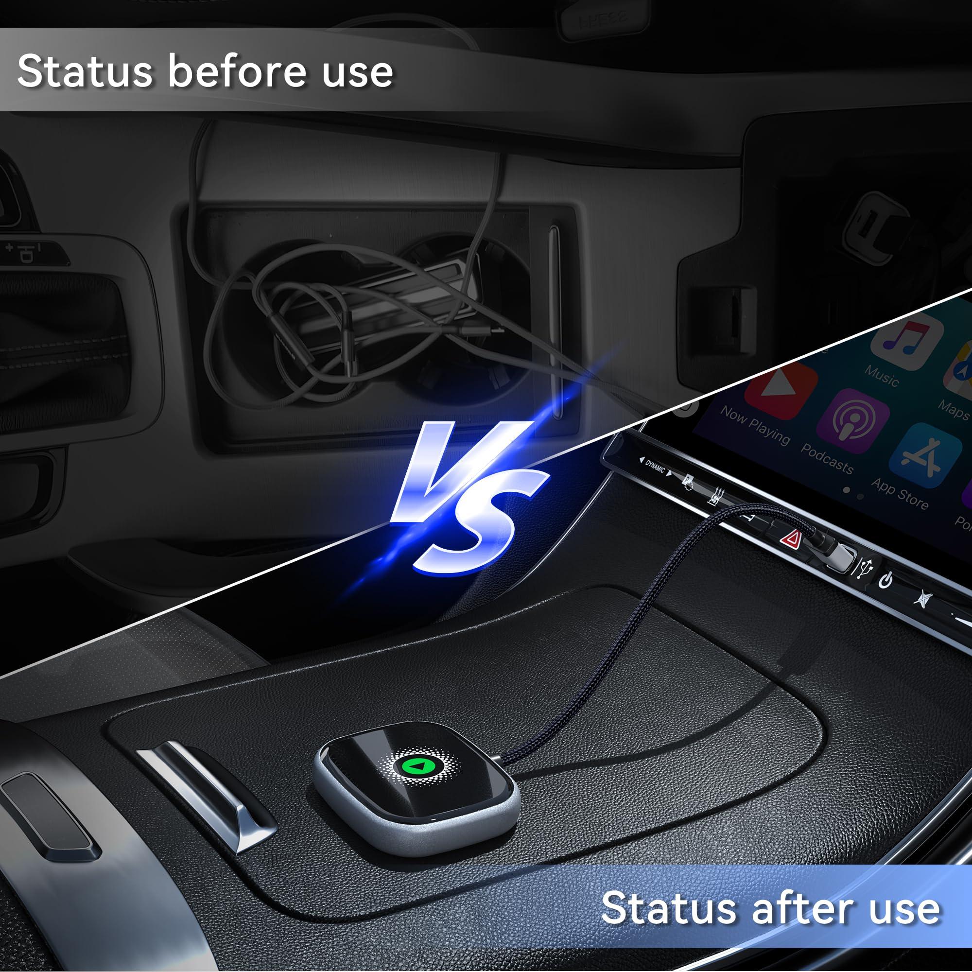 Wireless CarPlay Adapter, Wireless Car Screen Adapter for iPhone-Easily Upgrade Wired CarPlay to Unwired Connectivity, Includes USB-A to USB-C Dongle, Plug & Play for iPhone (iOS 10 and Above) - Image 5