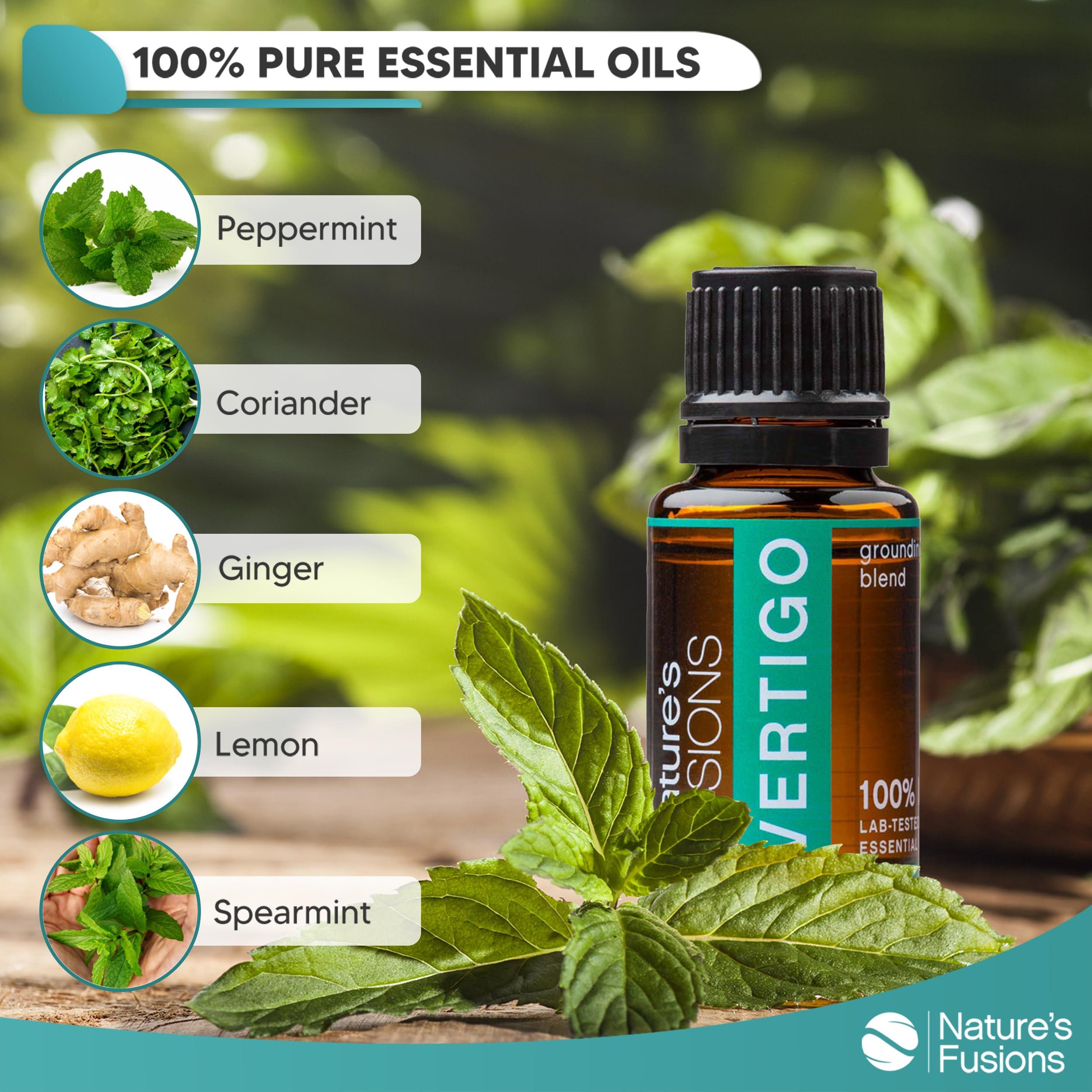 Nature's Fusions Vertigo Relief, Ginger Oil Nausea Relief Essential Oil Blends (15ml) - Fast-Acting Motion Sickness Relief, Morning Sickness Relief, Dizziness Relief, & Vertigo Medicine w/ Peppermint - Image 5