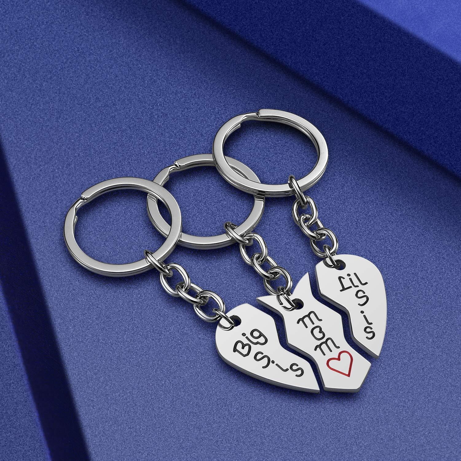 iWenSheng Mother’s Day Birthday Gifts for Mom from Daughter - 2PCS/3PCS Mum Big Sis Little Sis Keychain Gifts Set - Image 2