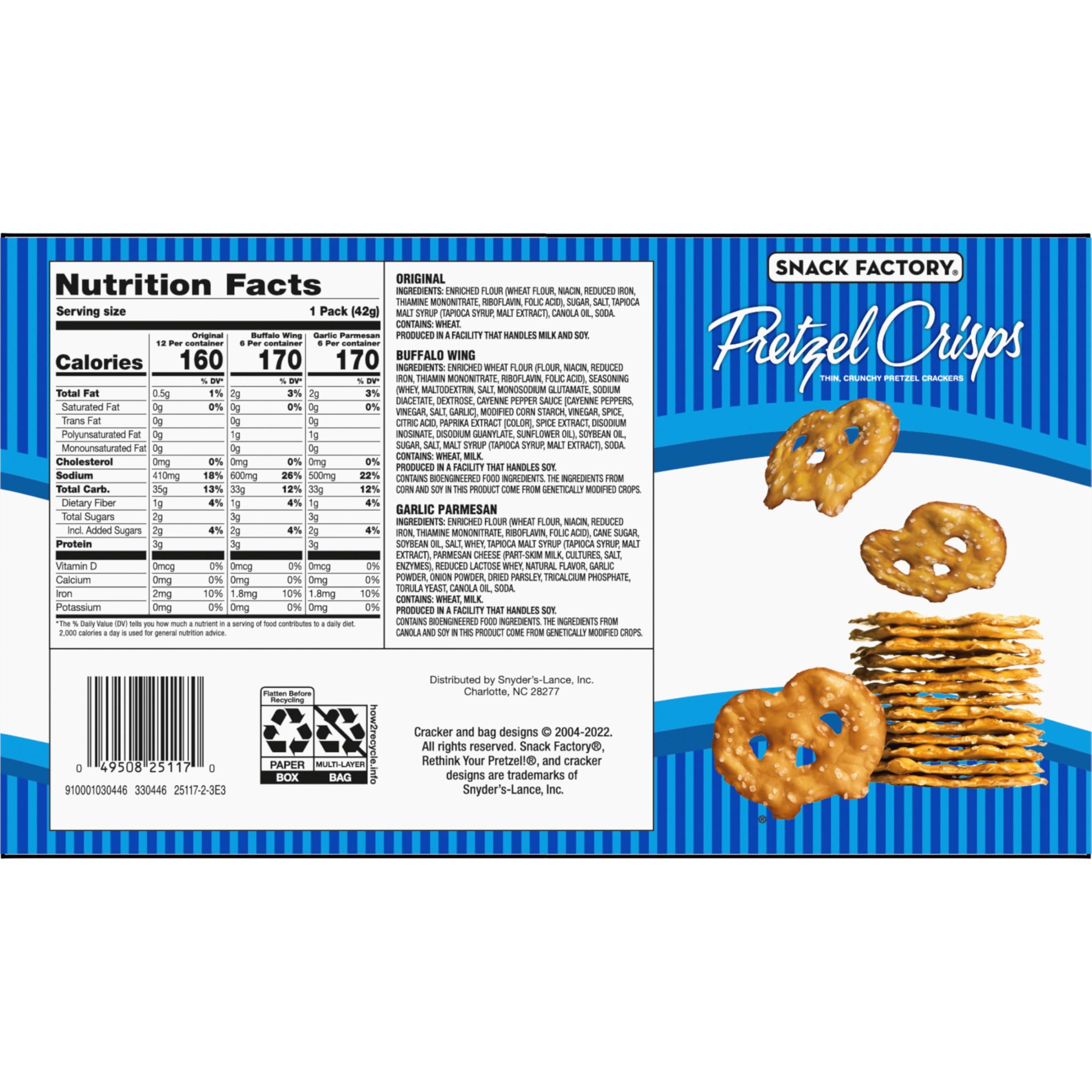 Snack Factory Pretzel Crisps Variety Pack, Individual 1.5 Ounce (Pack of 24) - Image 7