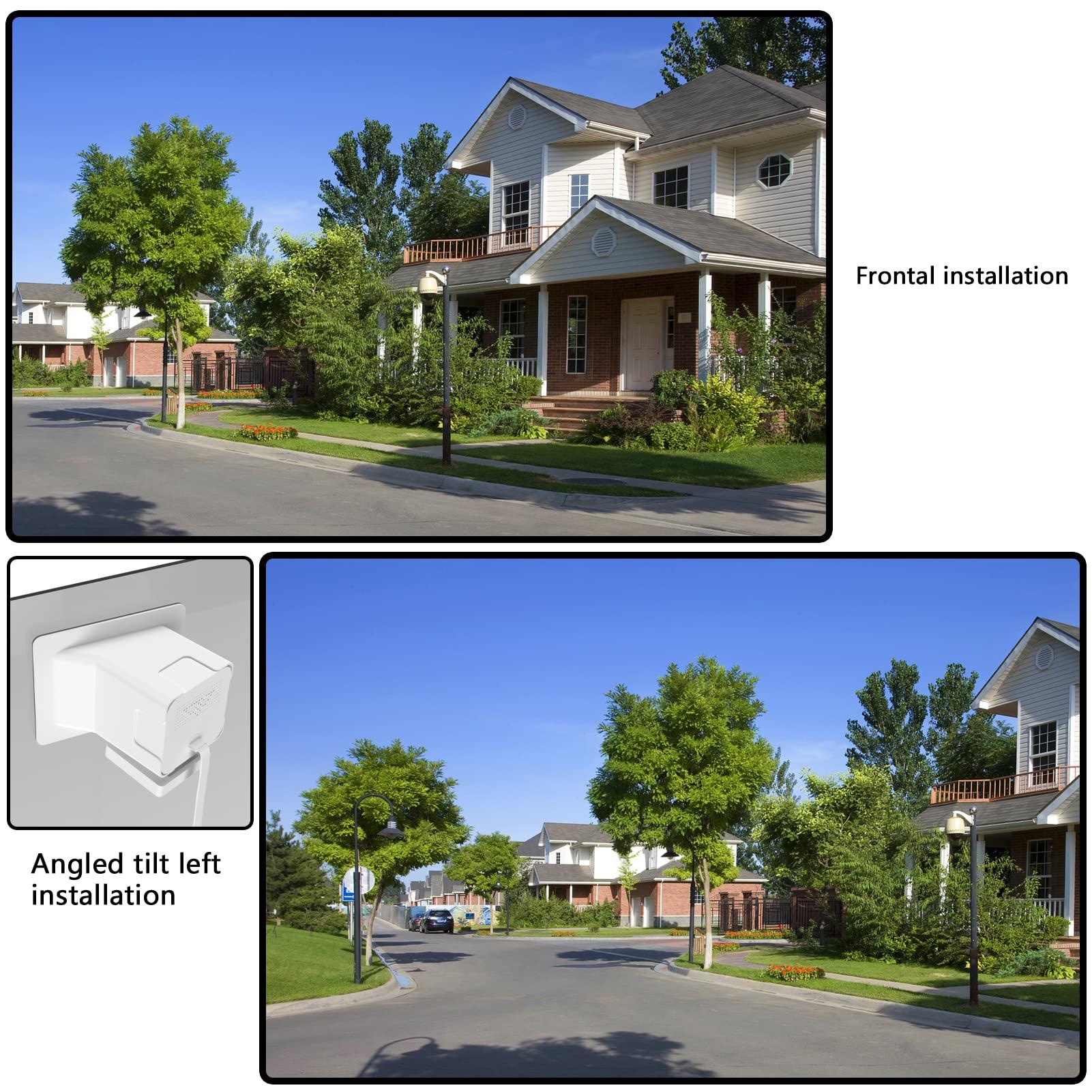 Teccle Angled Window Mount for Wyze Cam v4 Cam V3 , 20 Degrees Tilt ( Up/Down/Left/Right ), Through Window Use Cam v4 v3, Helps You Watch Front Yard and Driveway (White/Pack of 1) - Image 6
