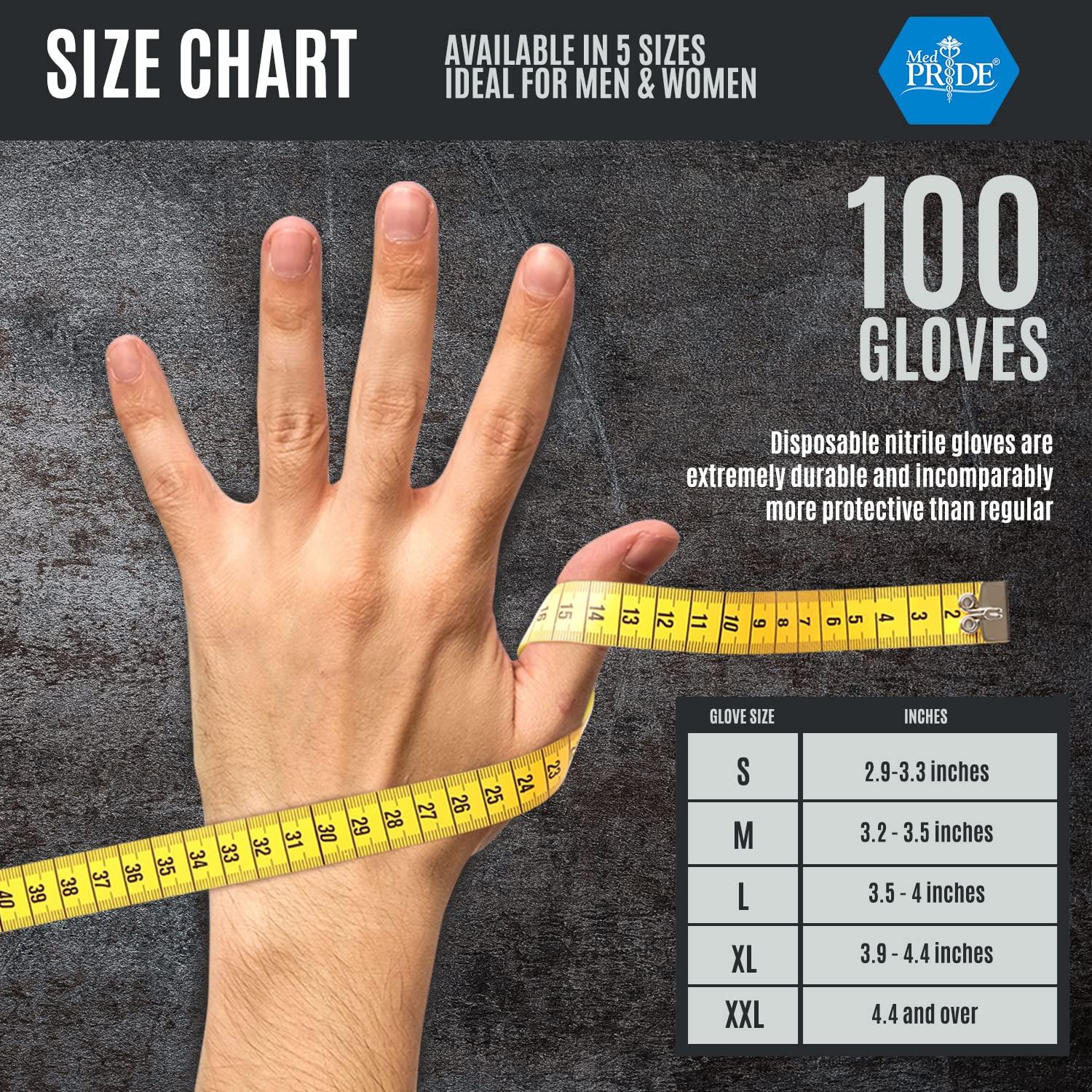 MED PRIDE Maxx Strength Nitrile Industrial Orange Gloves, 8 Mil Thick - Diamond Texture Disposable Heavy-Duty, Tear-Resistant - Image 5