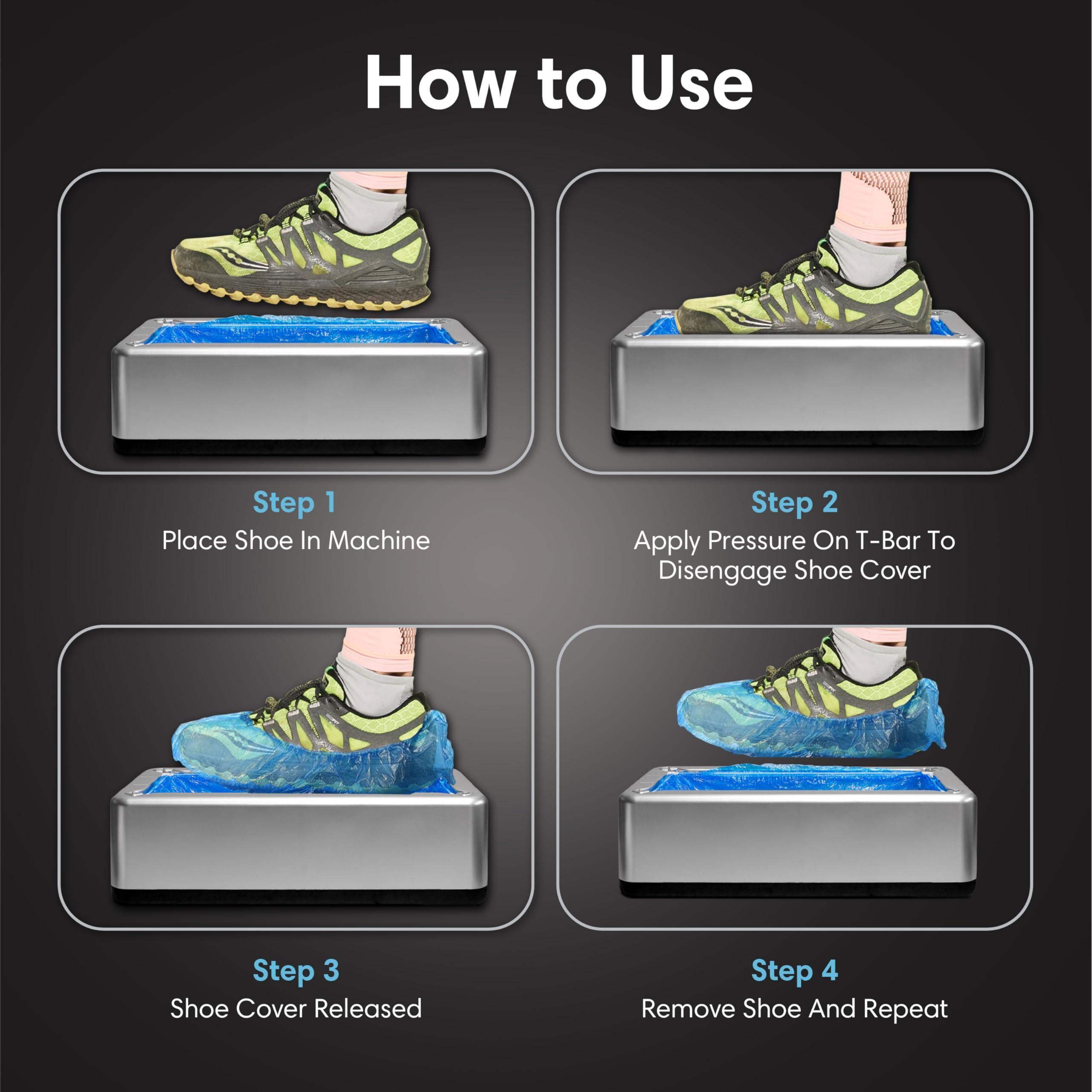 Eastern Halt Shoe Cover Dispenser Automatic,100 Pcs Disposable Shoe Cover, One Size Fits All, Shoe Protector Covers for House Office Hospital Hotel, Booties Non-Slip Foot Covers - Image 4