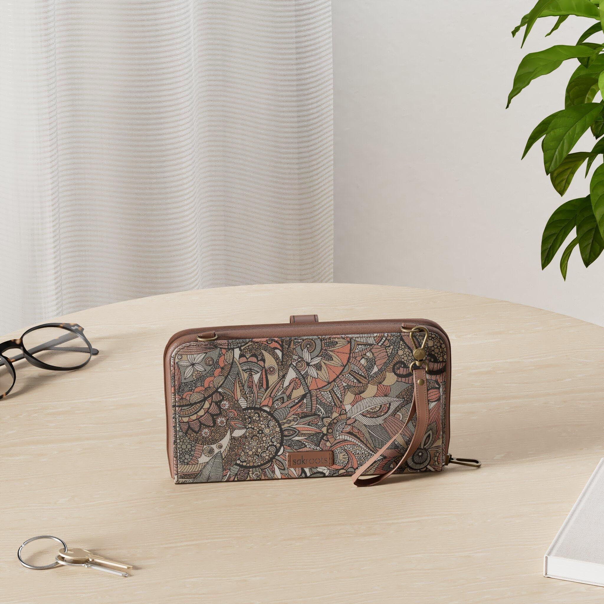 Sakroots Artist Circle Smartphone Crossbody in Eco Twill, Detachable Wristlet Strap - Image 2
