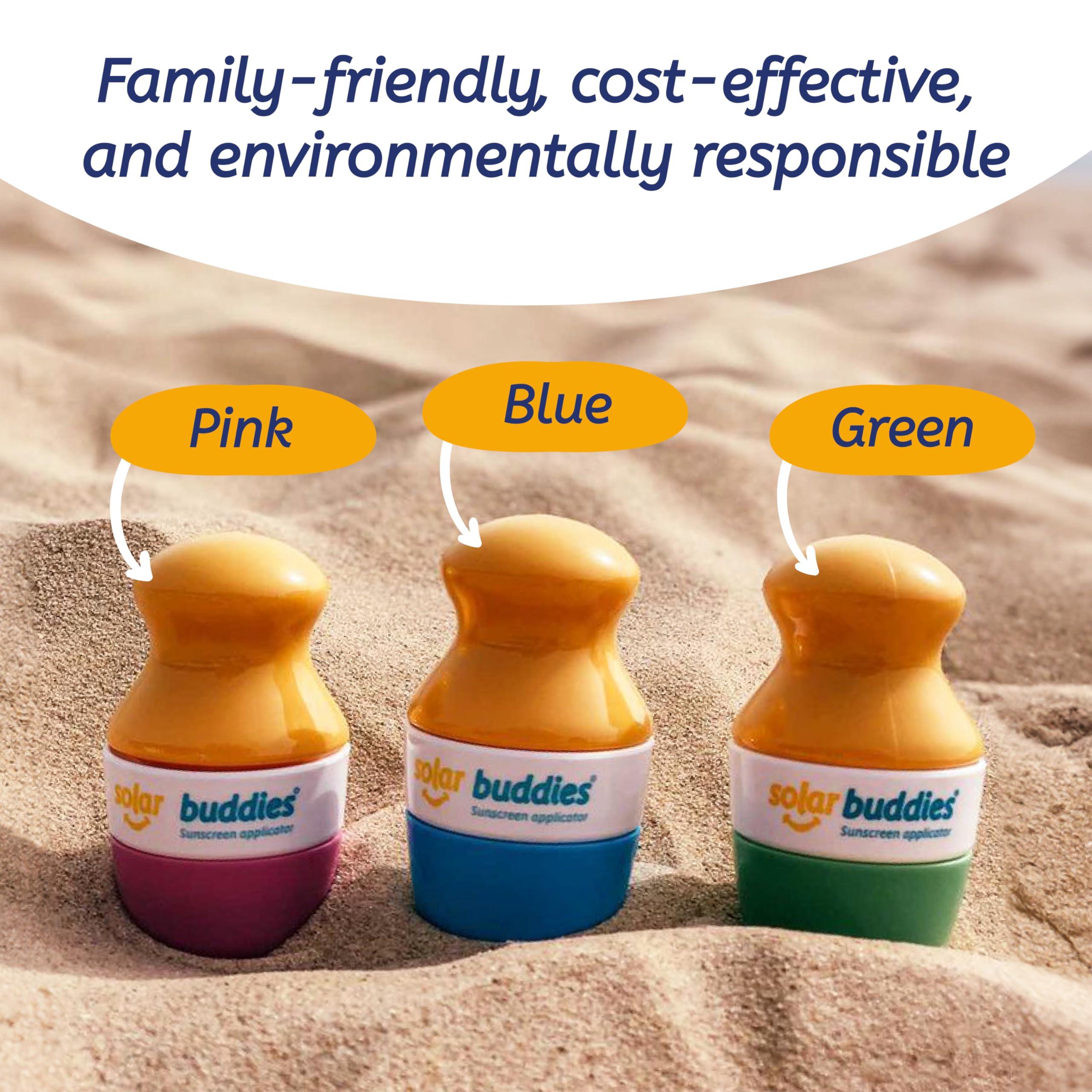 Solar Buddies Sunscreen Applicator - Single Pink - Refillable Roll on Sponge Sunscreen, Suncream & Lotion Applicator For Kids, Adults & Families - Holds 3.4fl oz, Perfect Size for Travel - Image 6