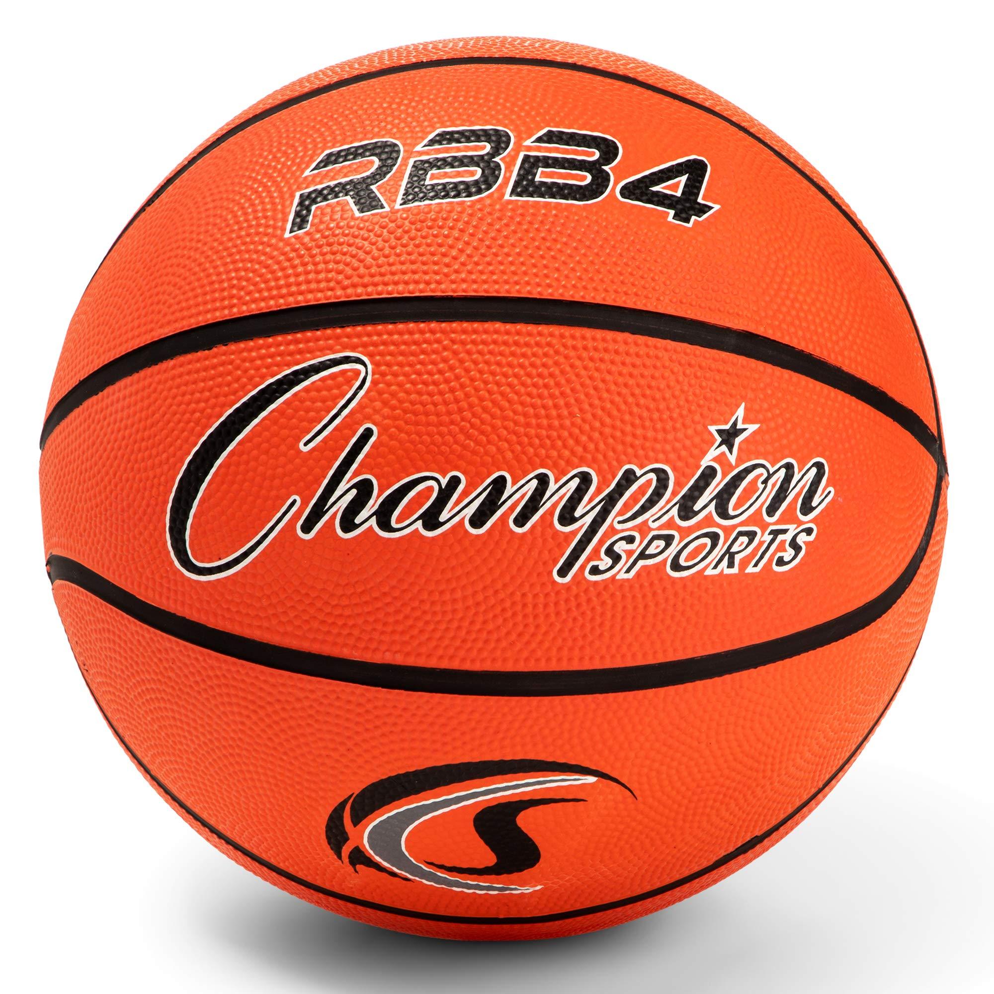Champion Sports Rubber Basketballs – Heavy Duty Pro-Style, Indoor/Outdoor Use, Premium Basketball Equipment for Physical Education, Various Sizes & Colors (Size 3, 5, 6, 7)