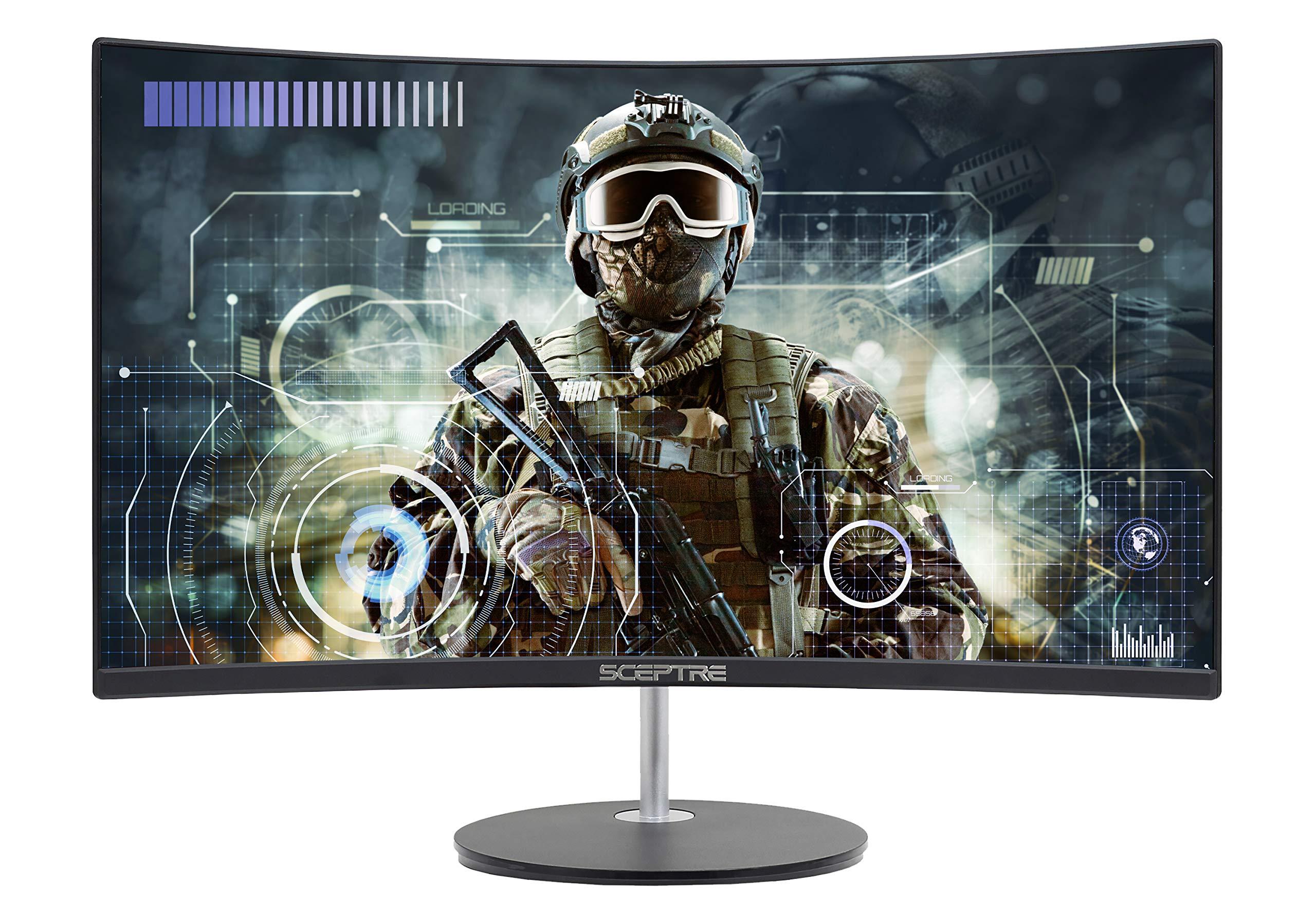 Sceptre C248W-1920RN Series 24-inch Curved Gaming Monitor, 1080p, R1500, HDMI x2, VGA, Build-in Speakers, VESA Wall Mount, Machine Black, 98% sRGB - Image 9