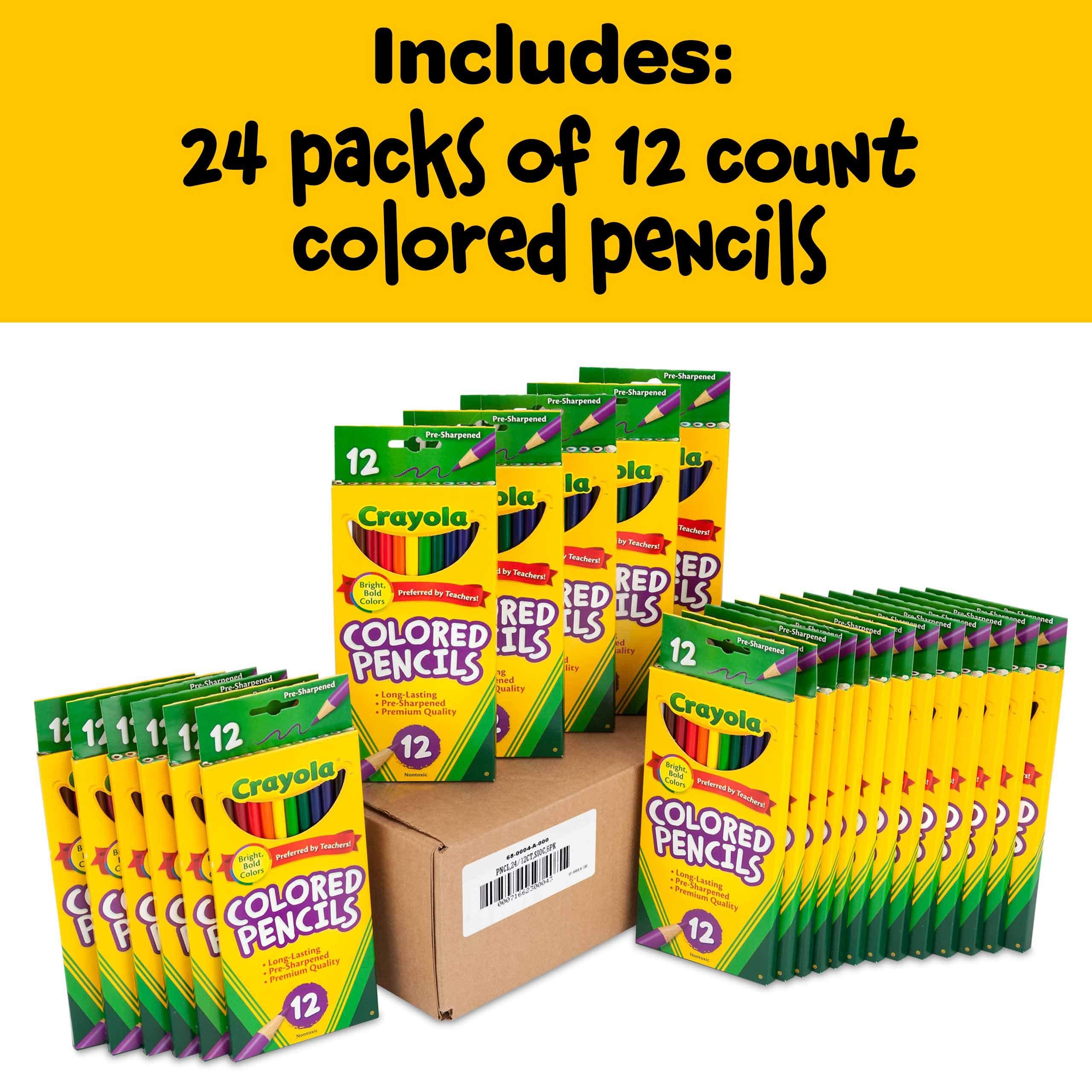 Crayola Bulk Colored Pencils for Kids (24pk), Essential Back to School Supplies For Teachers, Bulk Preschool & Kindergarten Classroom Must Haves, 12 Colors - Image 2