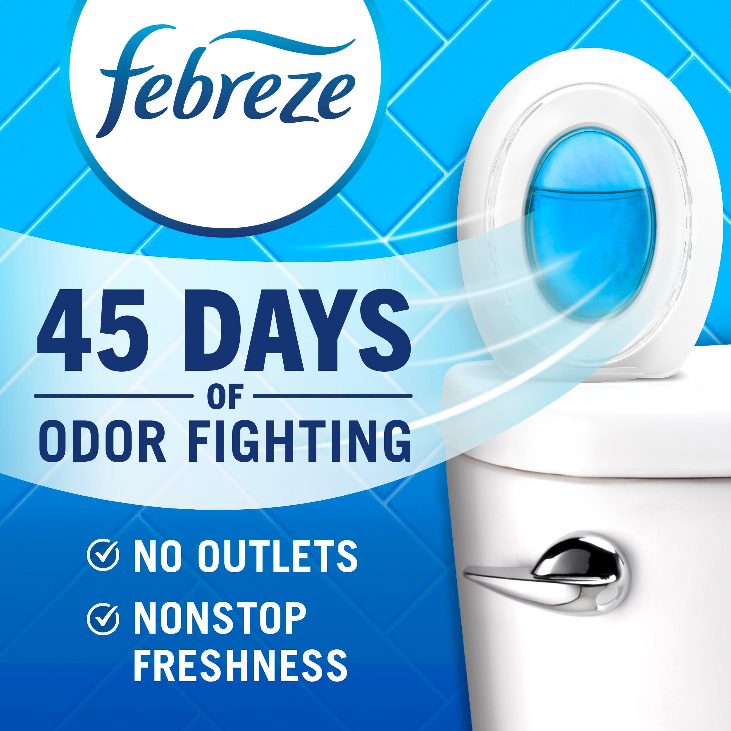 Febreze Bathroom Air Freshener, Odor-Fighting, Plug In Alternative, Air Fresheners for Home and Bathroom and Kitchen, Closet Air Fresheners, Watermelon & Lilac Scent, 4 Count - Image 2