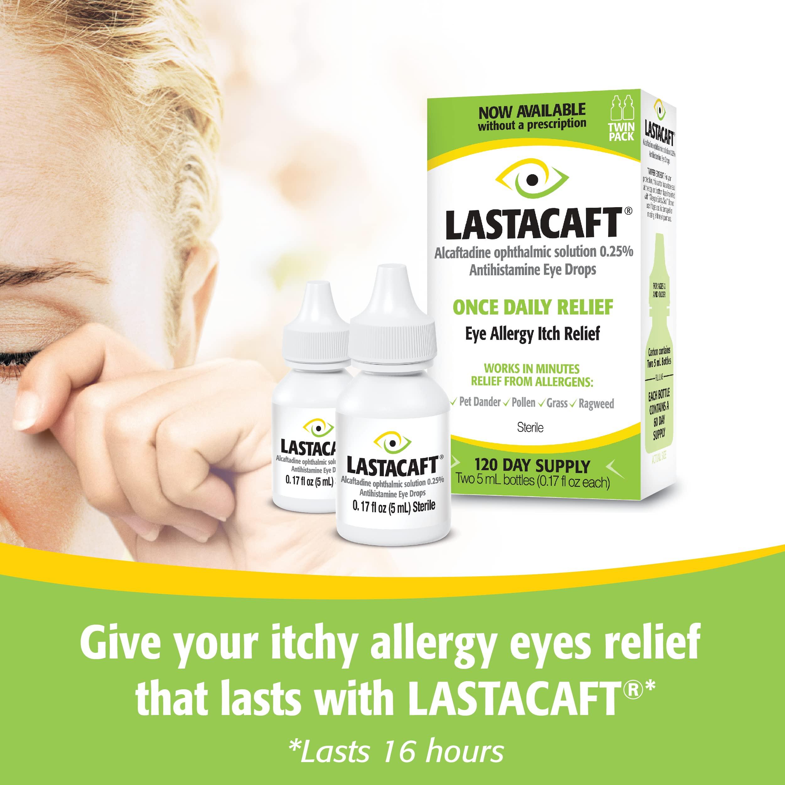 LASTACAFT Once Daily Eye Allergy Itch Relief Drops, (2 Count) 120 Day Supply, Amazon Exclusive - Image 2