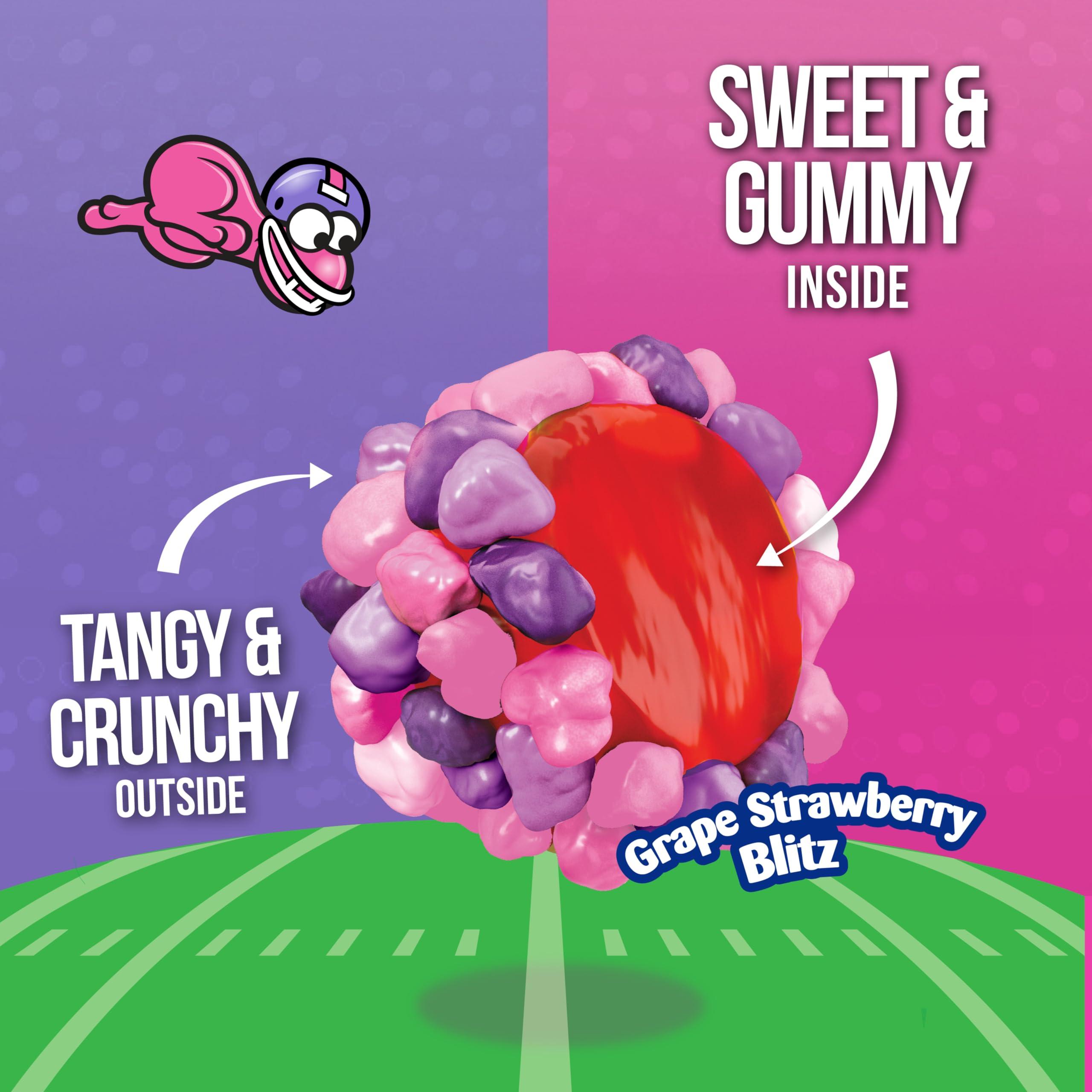 NERDS Gummy Clusters Candy, Grape Strawberry Blitz, Crunchy and Gummy, Game Day Candy, Football Party Supplies, 8 oz - Image 4