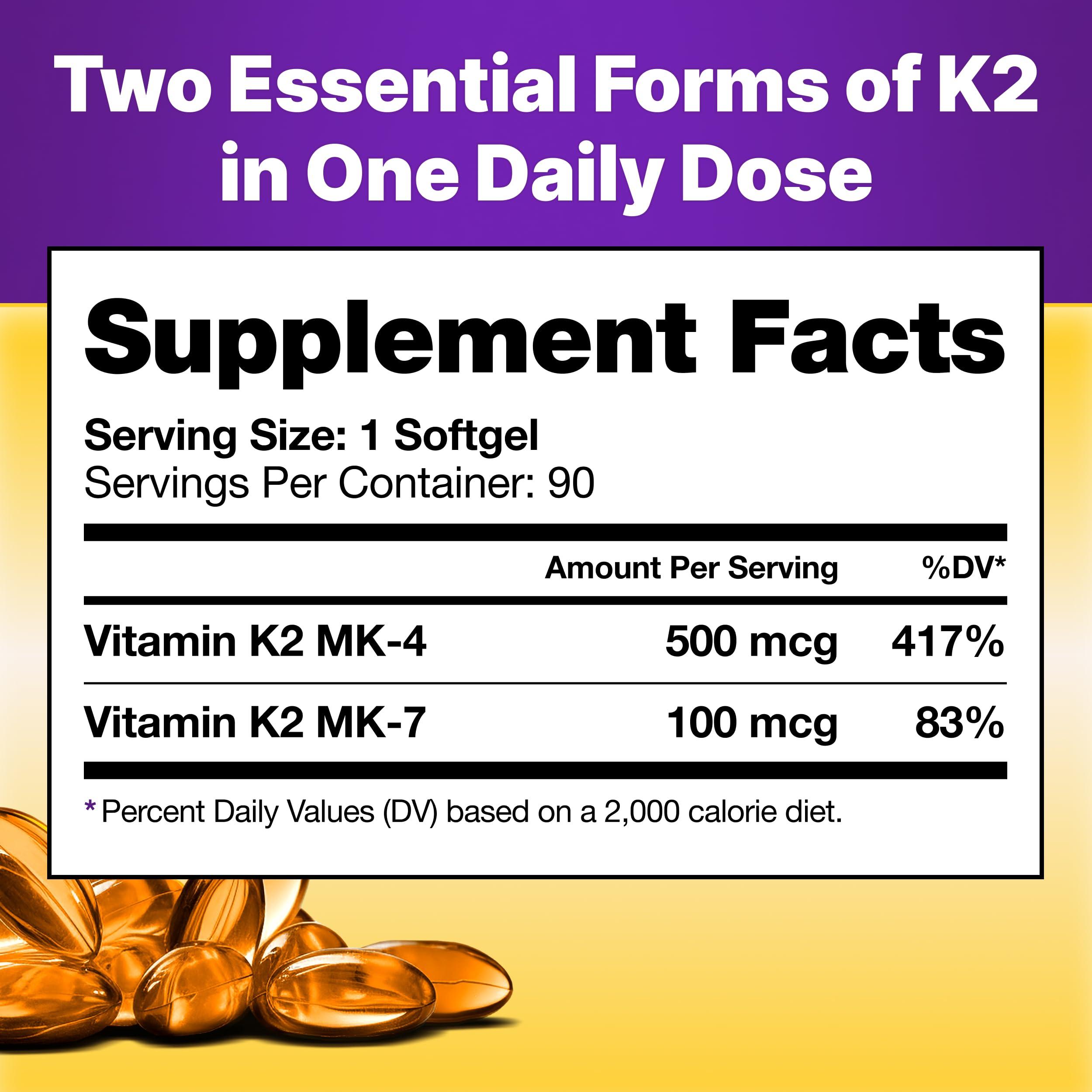 InnovixLabs Full Spectrum Vitamin K2-90 Softgels with 600 mcg of Trans Form MK7 and MK4 - Supports General Health and Bone Strength - Soy and Gluten Free K2 Vitamin Supplement - Image 5