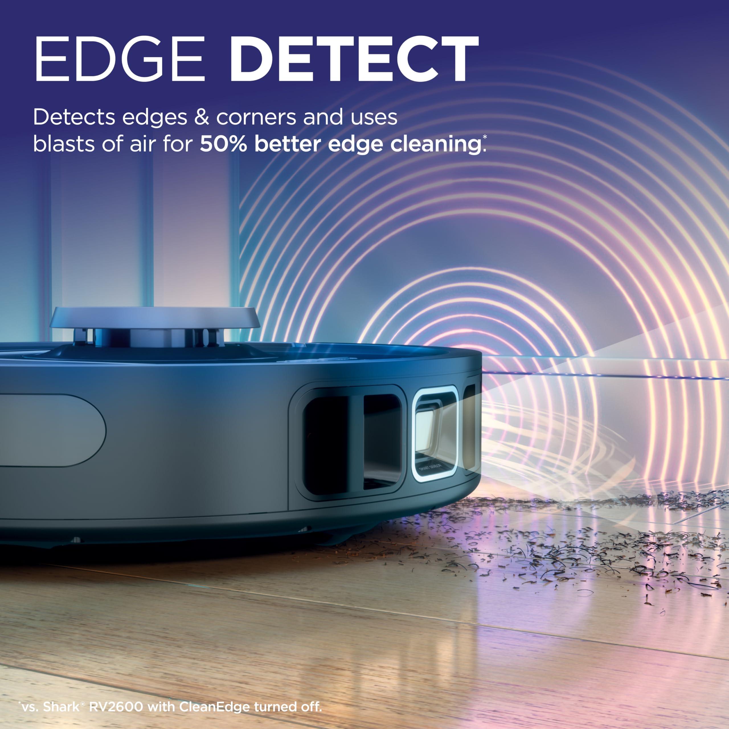 Shark PowerDetect Self-Empty Robot Vacuum with NeverStuck Technology, Auto Deep-Clean Carpets & Hardfloors, 30 Day Capacity HEPA Bagless Base, for Pet Hair, WiFi Black, AV2820S - Image 3