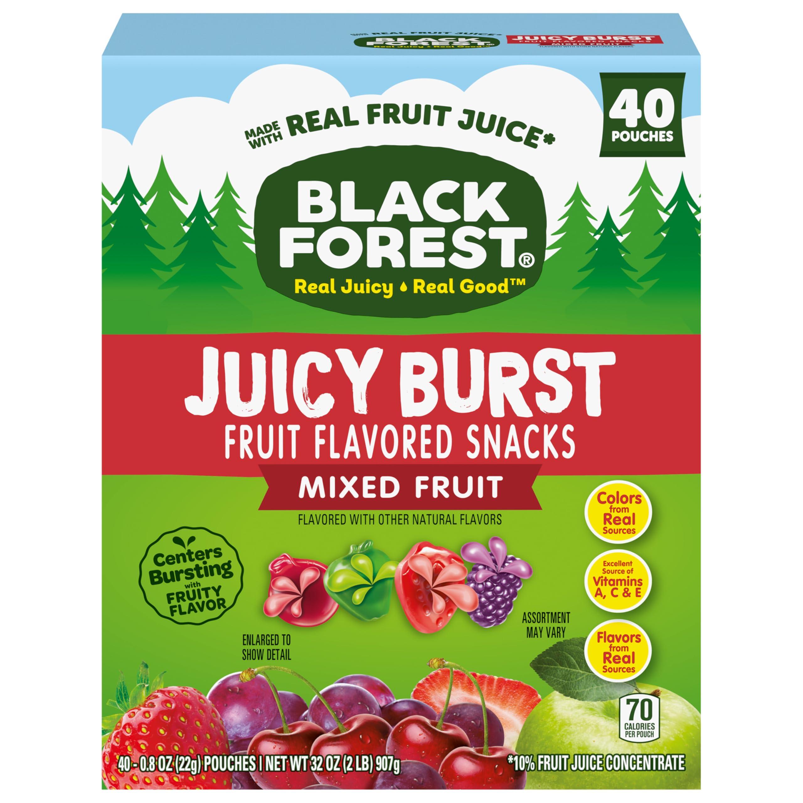 Black Forest, Juicy Burst, Fruit Flavored Snacks, Mixed Fruit Flavors, A Juicy Burst of Natural Flavors, Made with Real Fruit Juice, 0.8 oz 40 ct - Image 9