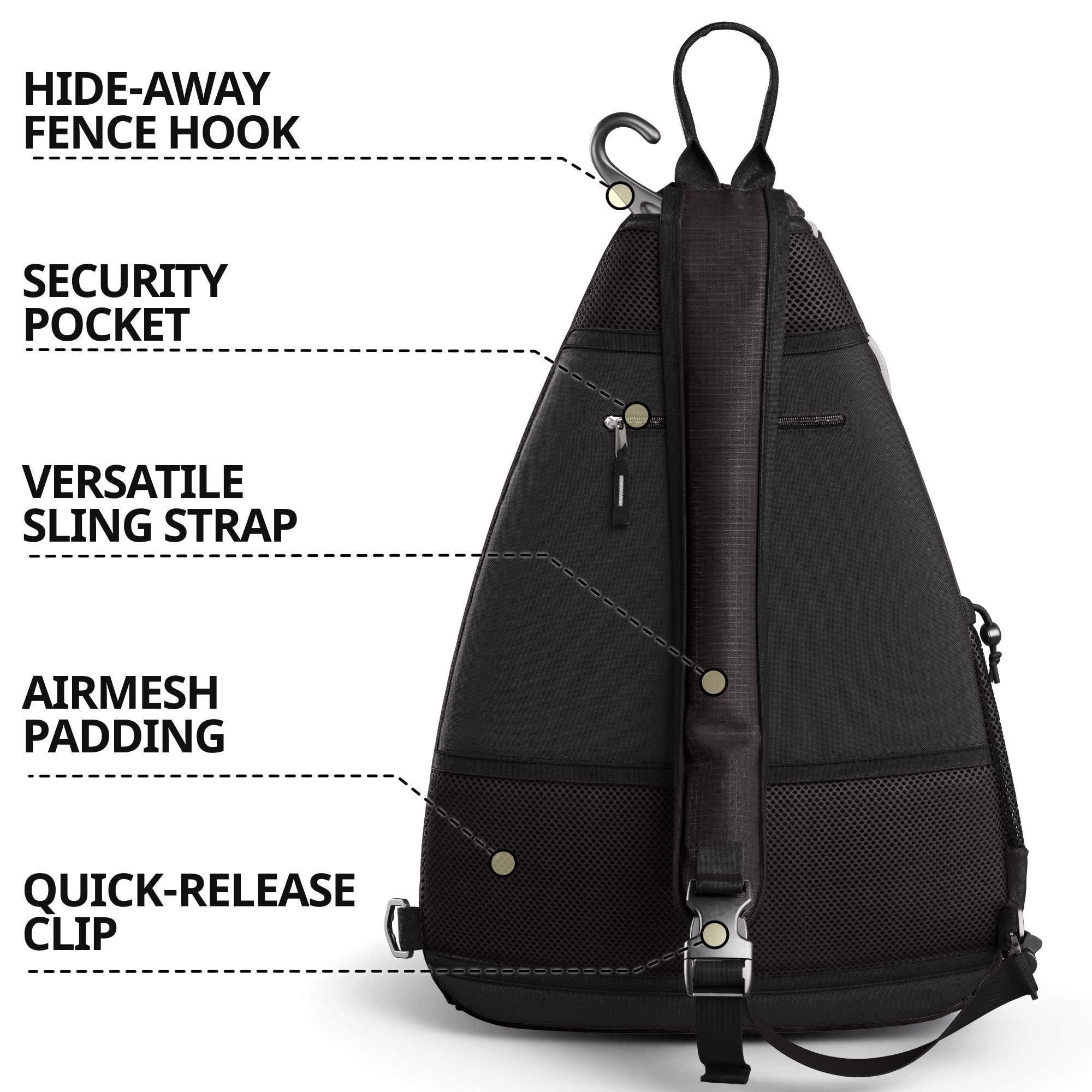 Athletico Sling Bag - Crossbody Backpack for Pickleball, Tennis, Racketball, and Travel for Men and Women - Image 3