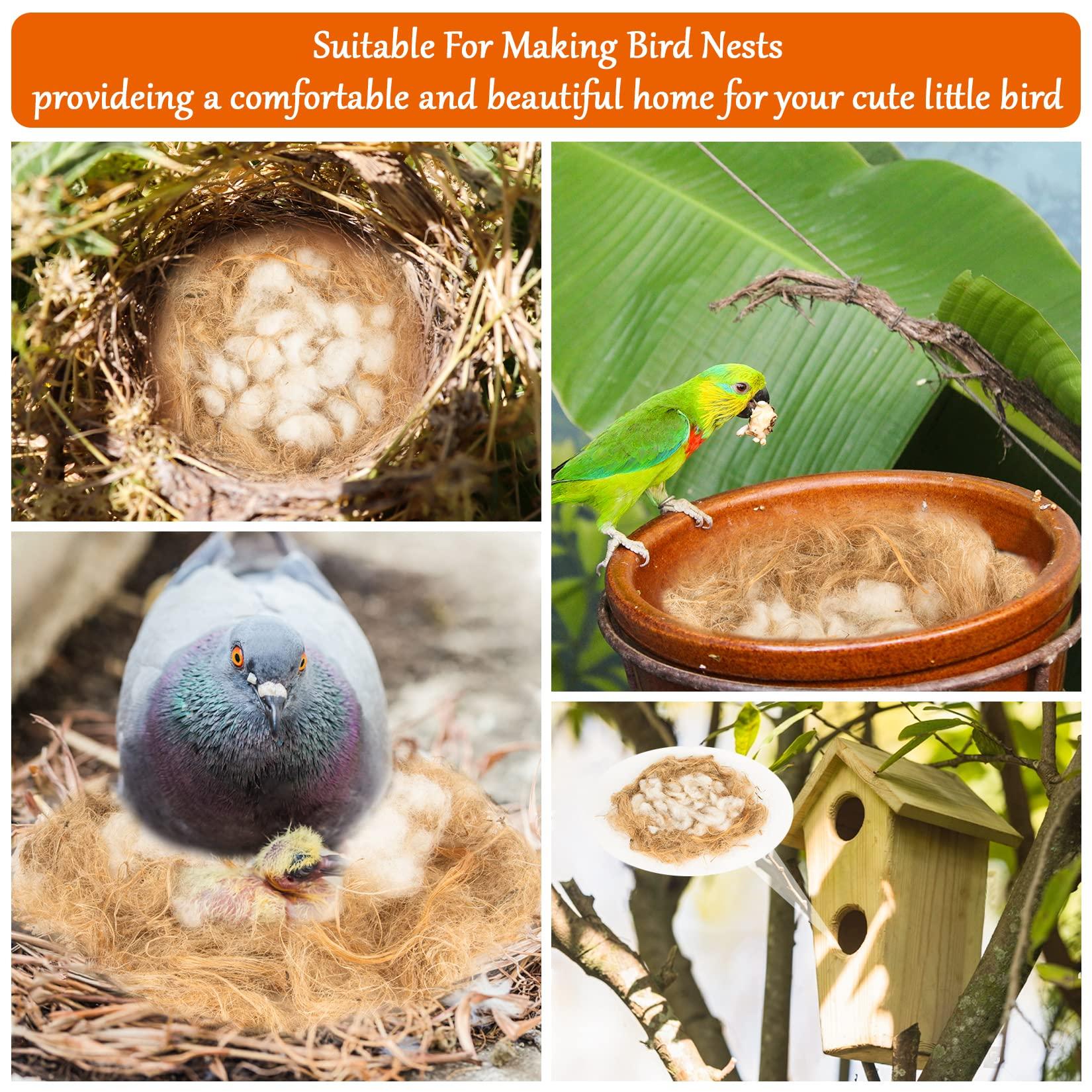 Sukh 2 Pack Bird Nesting Material - Bird Nests Bedding Hummingbird Nesting Material Mixing Canary Nesting Material Finch Nesting Material Parakeet Nesting Materials for Cage,Gardens,Tree Trunks (80G) - Image 4