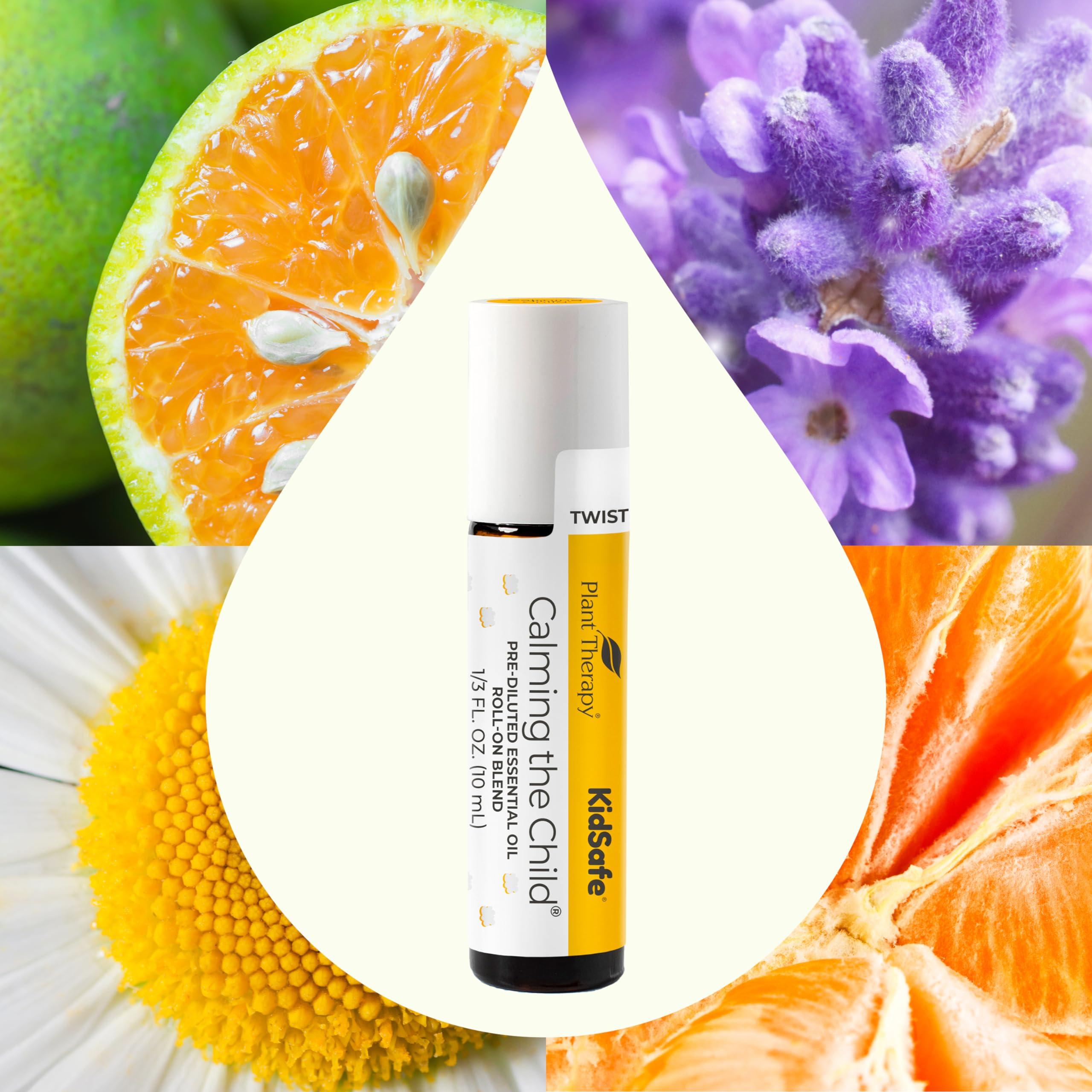Plant Therapy KidSafe Calming The Child Essential Oil Blend 10 mL (1/3 oz) Relaxation and Soothing Blend, Tangerine, Lavender, & Roman Chamomile Essential Oils, Pure, KidSafe Pre-Diluted Roll-On - Image 3