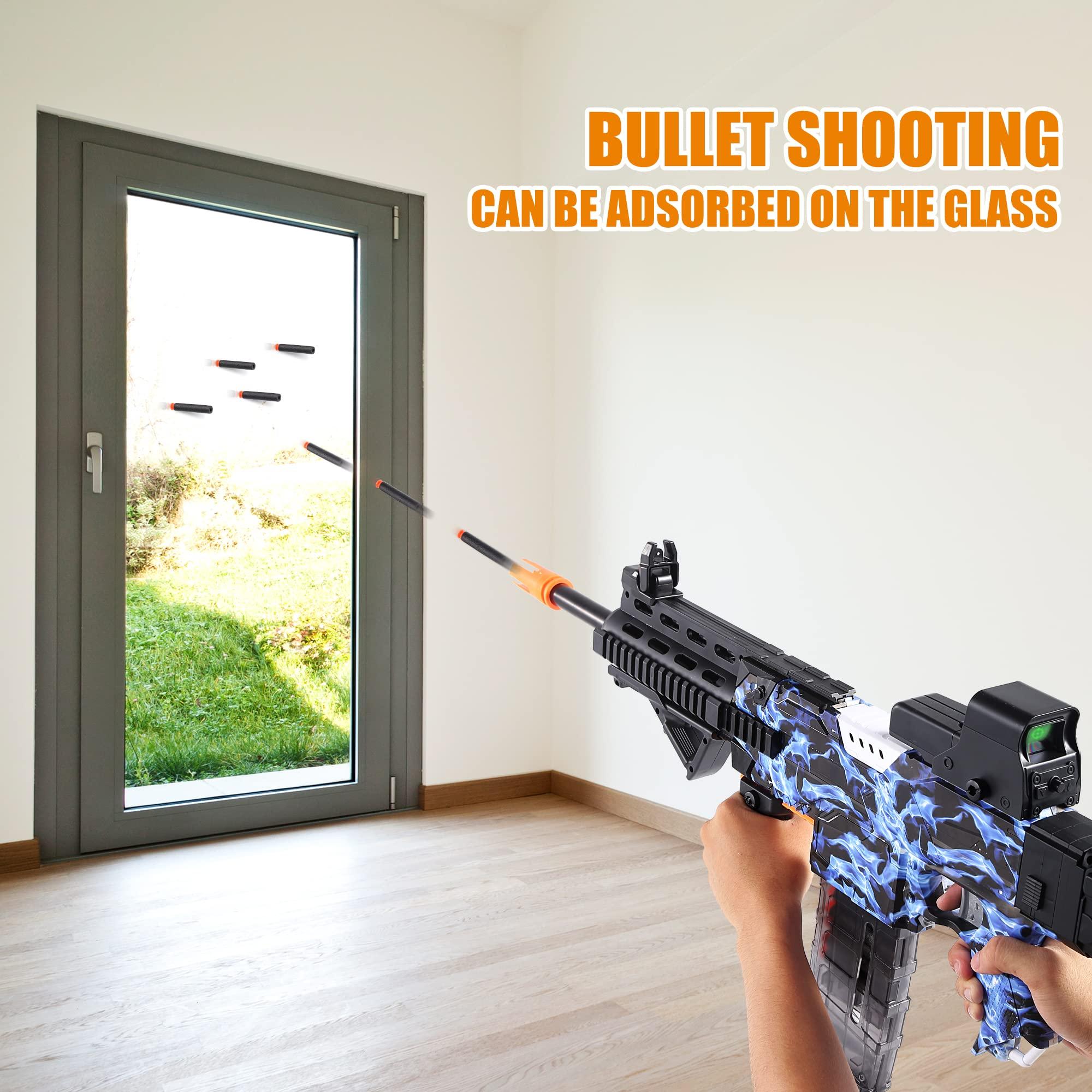 COOLFOX Electric Automatic Toy Gun for Toy Guns Sniper Soft Bullets [Shoot Faster] Burst Soft Bullets Toy Gun for Boys,Toy Foam Blasters & Guns with 100 Toy Sniper Darts for Kids(Blue) - Image 5