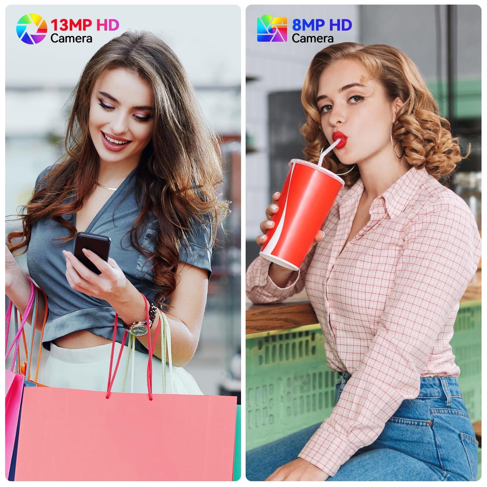 Latest 2025 Android 13 Tablet, 128GB+16(8+8 Expand)GB/512GB Expandable, Octa-Core Tablet with 5G WiFi, 8000mAh Battery, 10.1 inch Tableta with 21MP Camera, Tableta with Keyboard, Bluetooth,Mouse, Case - Image 6