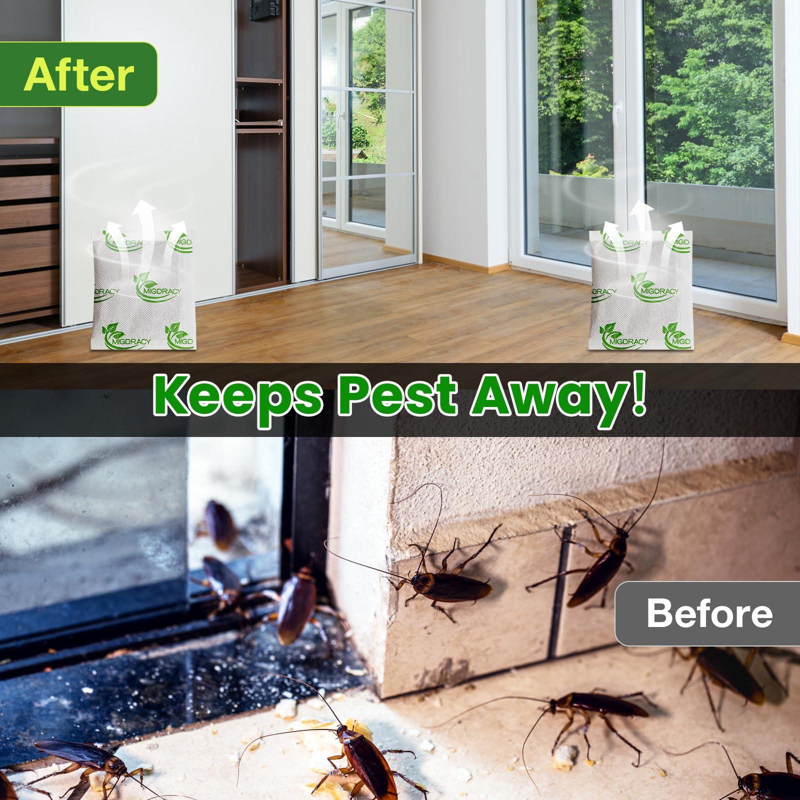 Migdracy Pest Control Pouches, Insect and Mice Repellent Pouches, 10Pcs Peppermint Oil to Rat, Ant, Roach, Spider, Mosquito & Moth, Indoor Use - Image 6