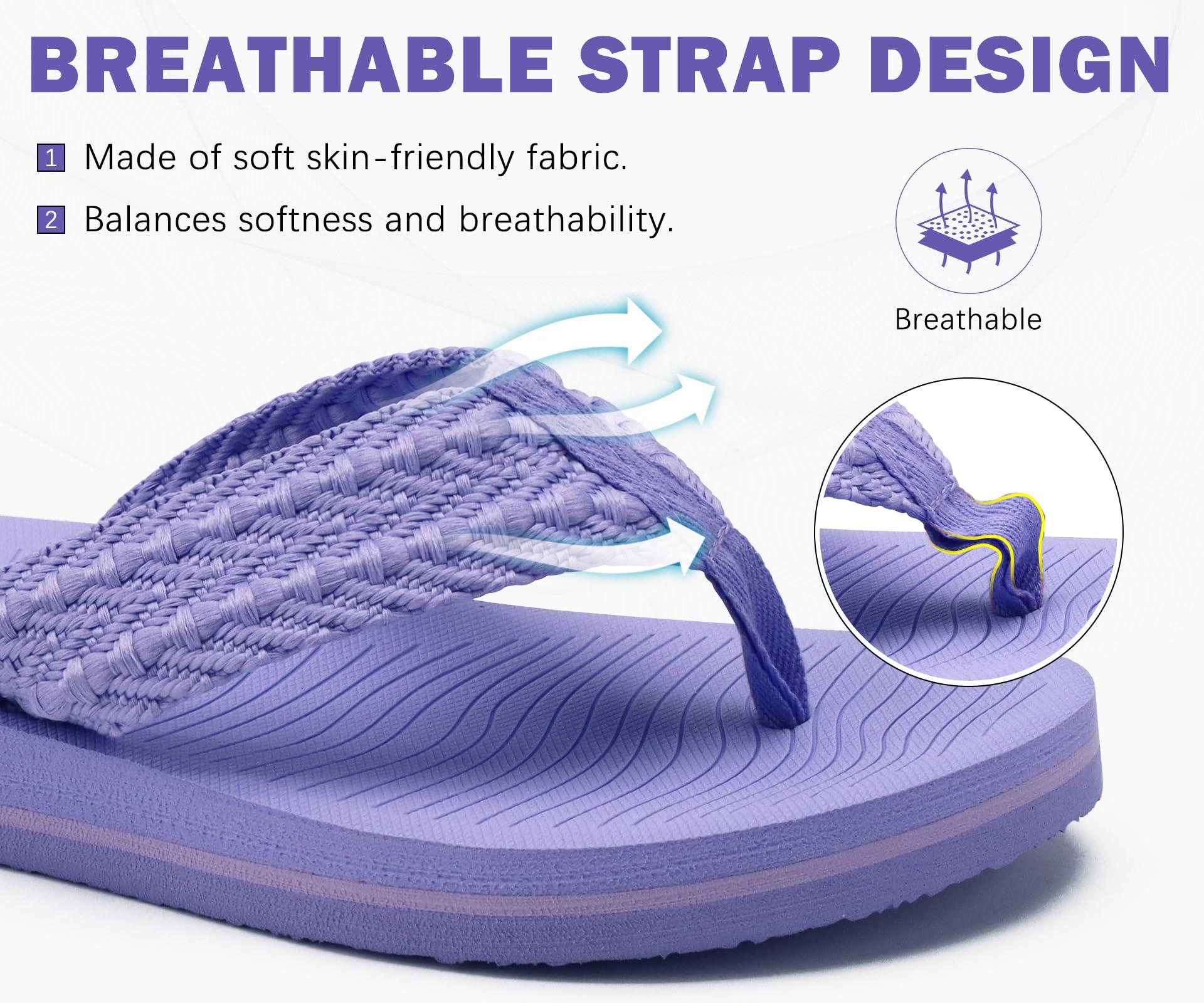 COFACE Womens Orthopedic Flip Flops Comfortable Orthotic Sandals Cushion Recovery Plantar Fasciitis Walking Slip On Ladies Flip Flops for Woman Size 5-11 - Image 5