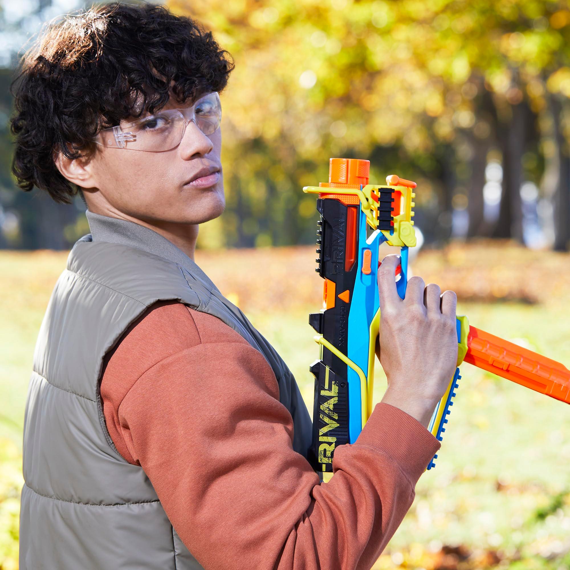 Nerf Rival Mirage XXIV-800 Blaster, 10 Nerf Rival Accu-Rounds, 2 Ways to Load, 8 Round Removable Magazine, Pump Action Priming, Gifts for Teens - Image 11