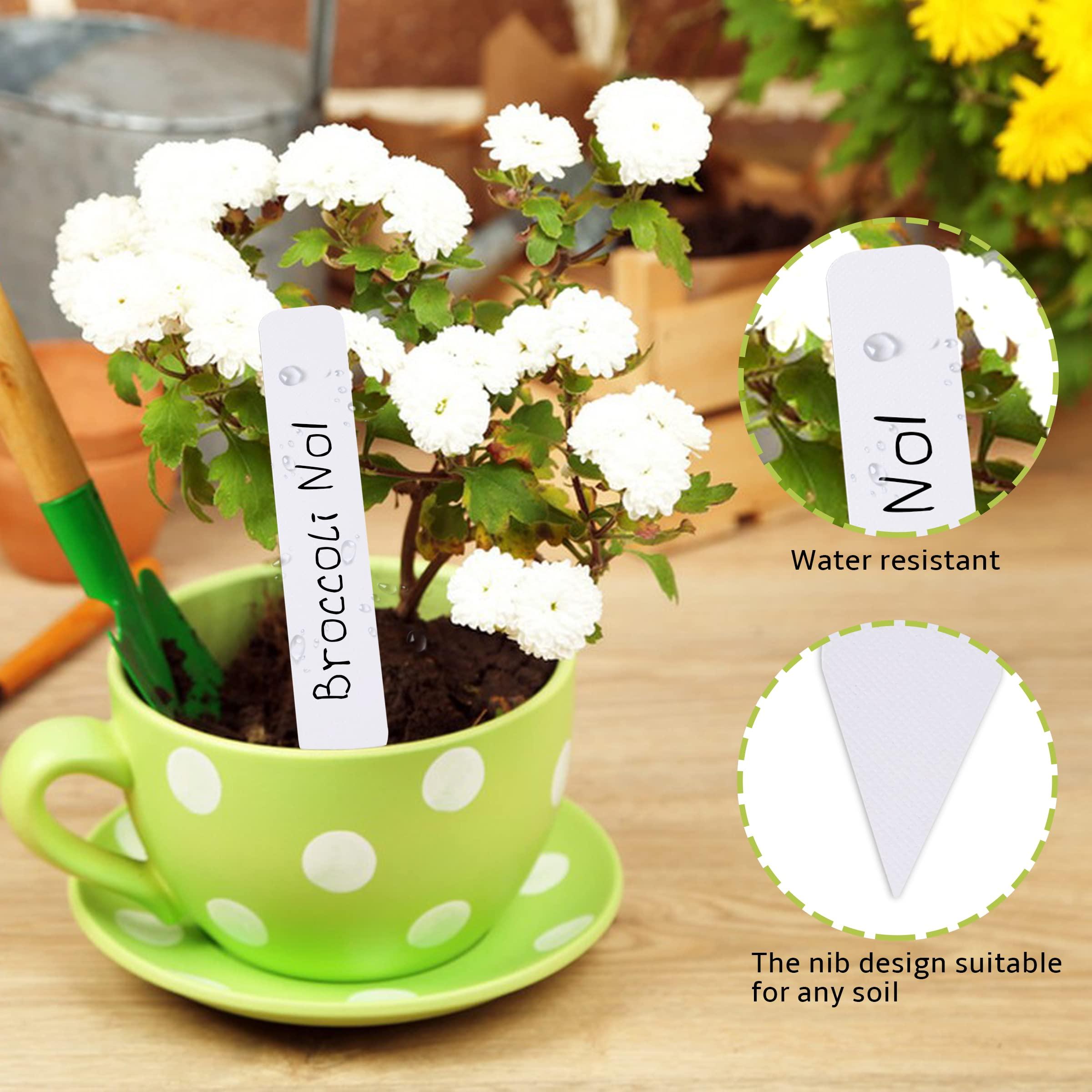 Plant Labels 4 Inch 500Pcs Plastic Plant Name Tags for Seedlings Garden Labels Markers Nursery Plant Tags Seed Labels Plant Label Stakes with Permanet Marking Pen Plant Markers for Outdoor Garden - Image 4