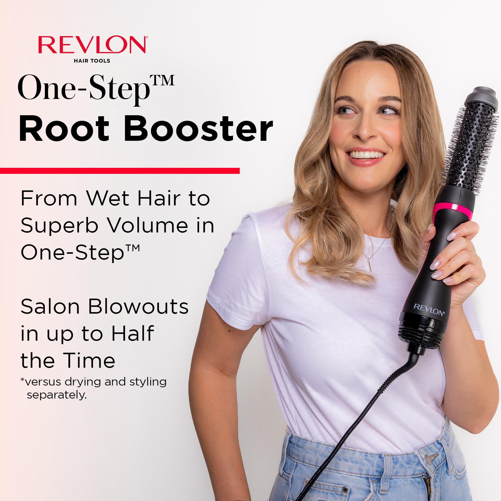 REVLON One-Step Hair Dryer and Styler - Root Booster Round Brush for Styling, Dryer Brush for Fast and Easy Salon-Quality Blowout, More Shine and Less Frizz (1-1/2 in) - Image 2