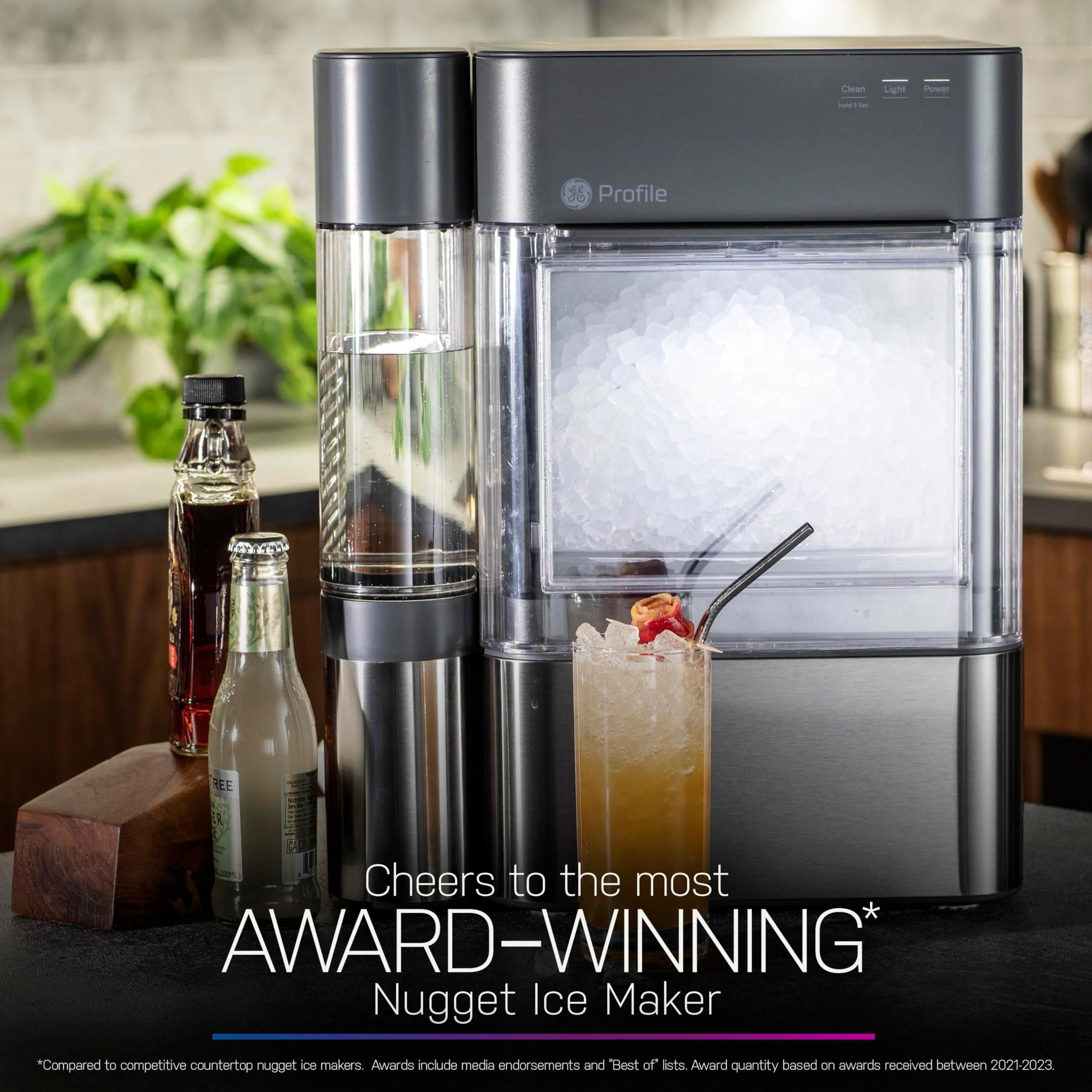 GE Profile Opal 2.0 XL with 1 Gallon Tank, Chewable Crunchable Countertop Nugget Ice Maker, Scoop Included, 38 lbs in 24 Hours, Pellet Ice Machine with WiFi & Smart Connected, Black Stainless - Image 4