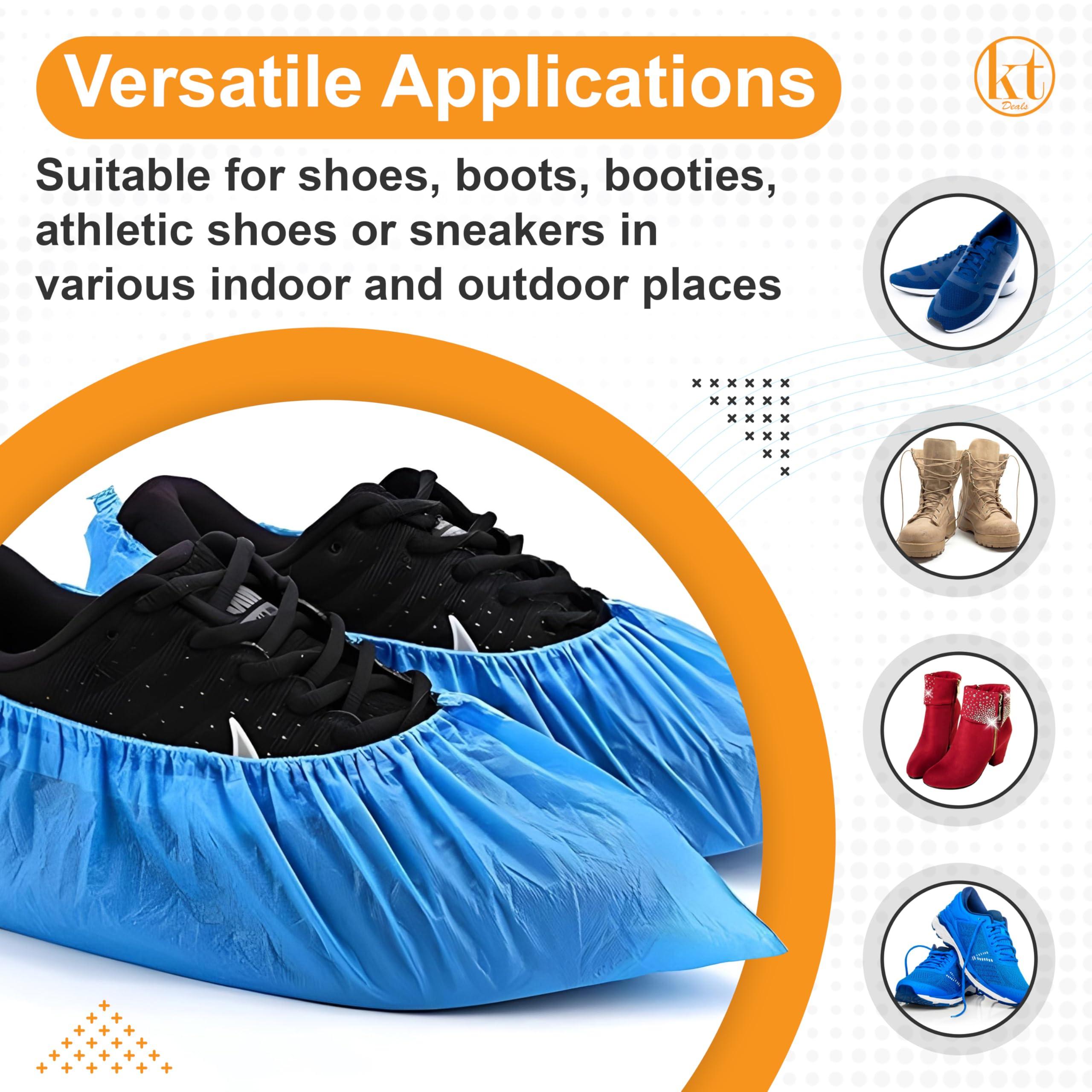 100PCS Disposable Shoe Cover Waterproof Large Boots Covers for Indoors/Outdoor Booties Sneaker Protector Coverings, One Size Fits Most up to size 11 US Men and 13 US Women (50 Pair) - Image 6