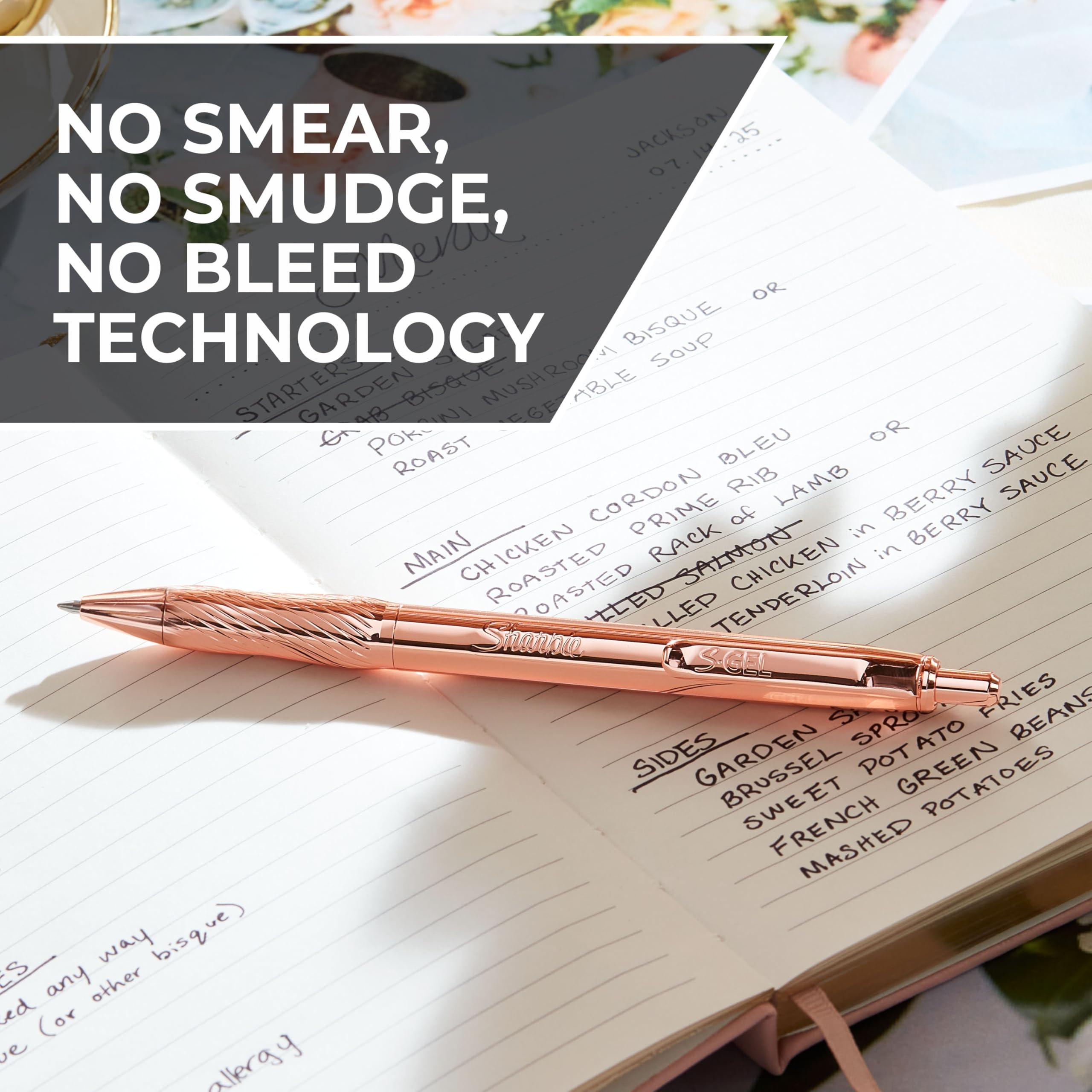Sharpie S-Gel Gel Pen, Copper Metal Body, Medium Point (0.7mm), Black Ink, Includes 1 Pen and 1 Additional Ink Refill - Image 2