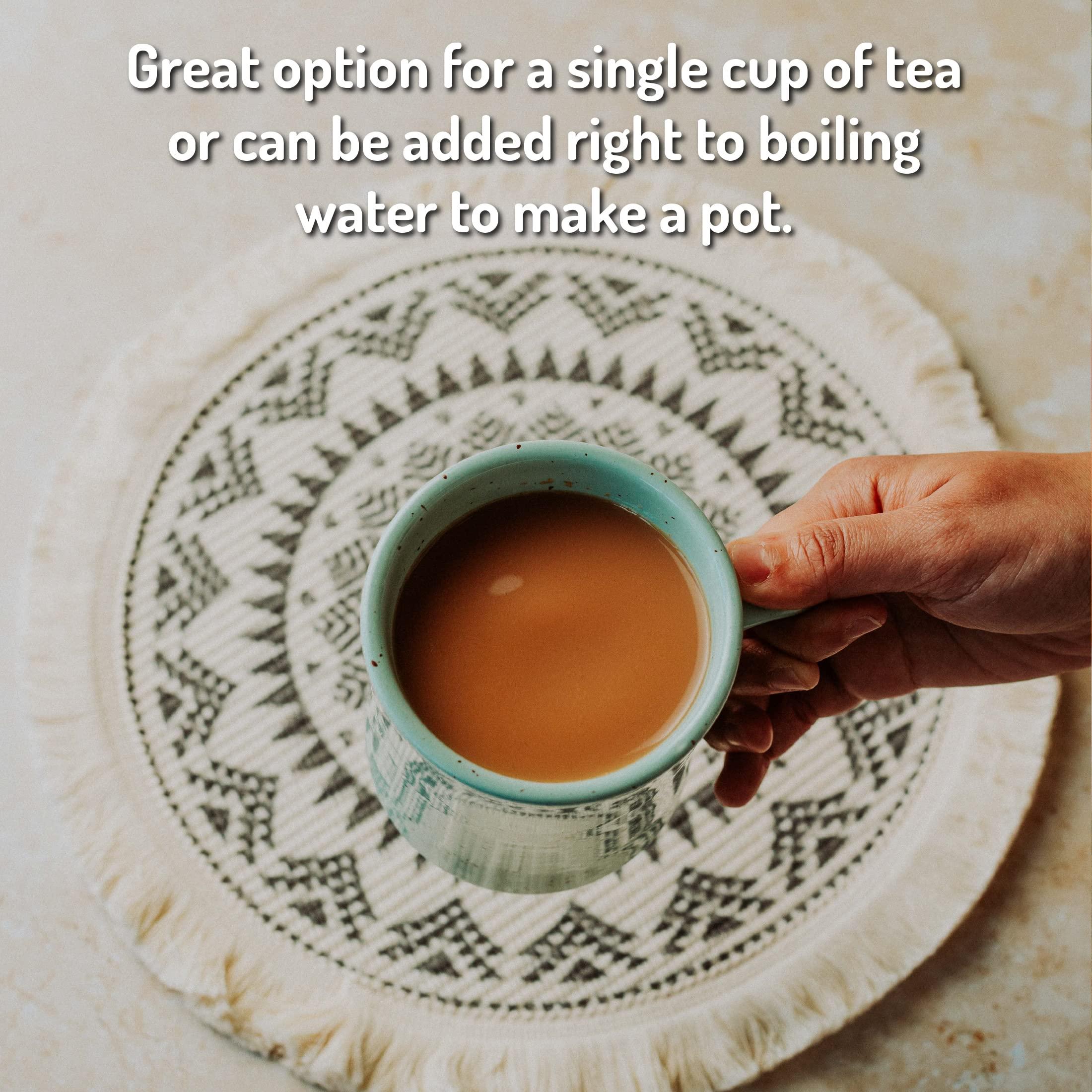 Tea India Ginger Chai Black Tea with Real Ginger Flavorful Blend Of Premium Black Tea, Ginger & Natural Ingredients Traditional Indian Caffeinated Tea 80 Round Teabags - Image 3