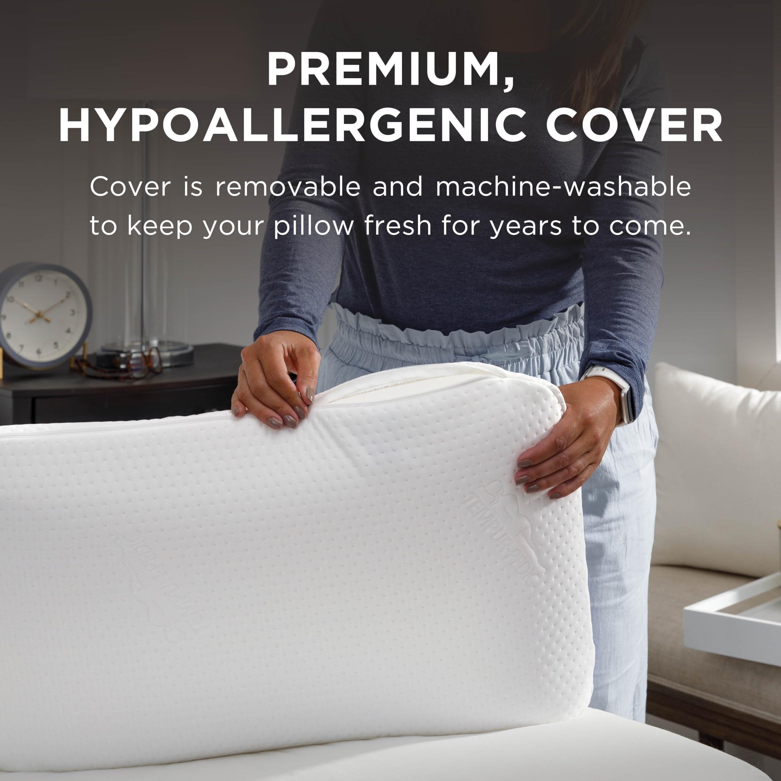 Tempur-Pedic Memory Foam Symphony Pillow Luxury Soft Feel, Standard, White - Image 6