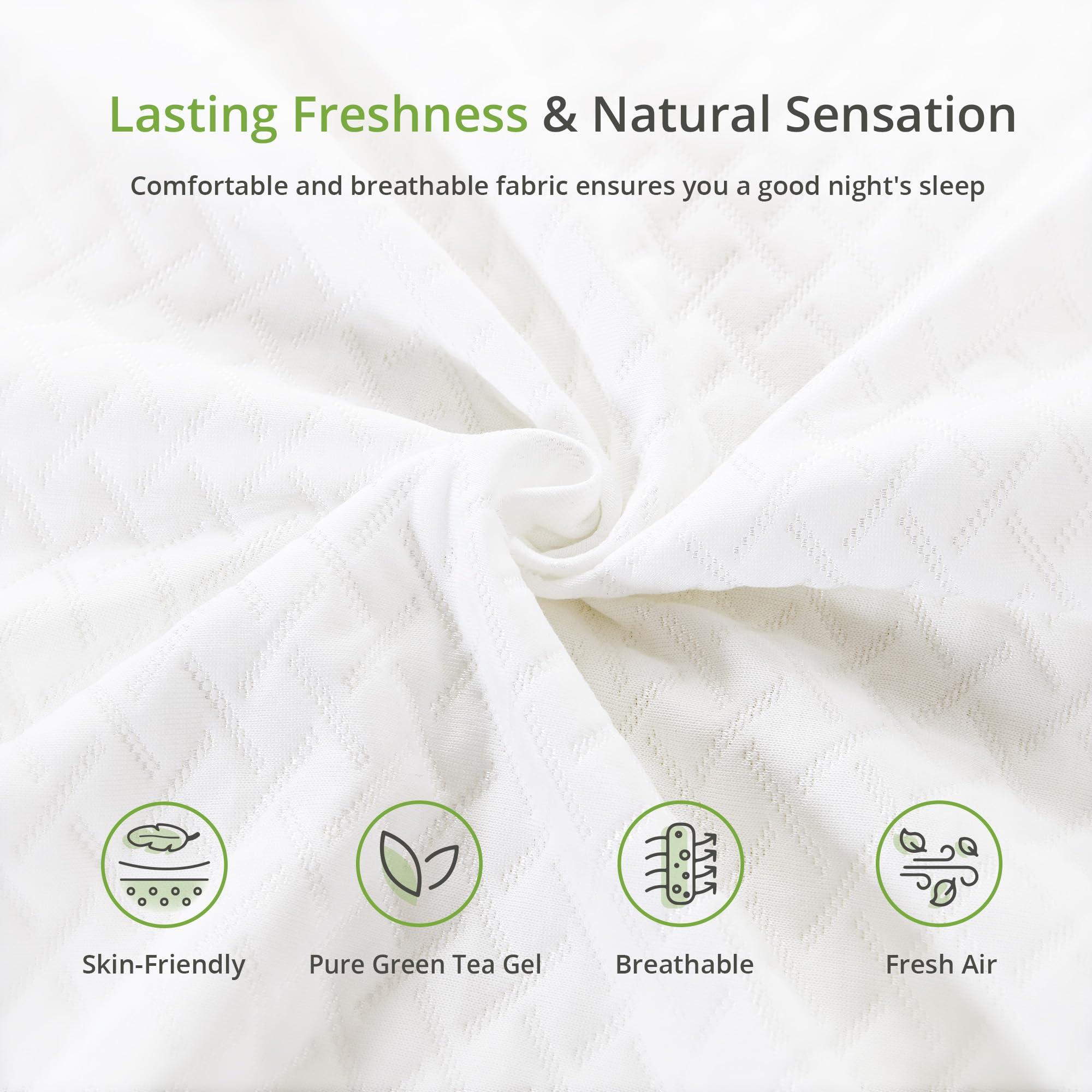 EGOHOME 6 Inch Twin Mattress for Kids, Memory Foam Mattress with Cooling Green Tea Gel, Relieve Pressure with Medium Firm Support, CertiPUR-US Certified, 75''L x 38''W, White - Image 5