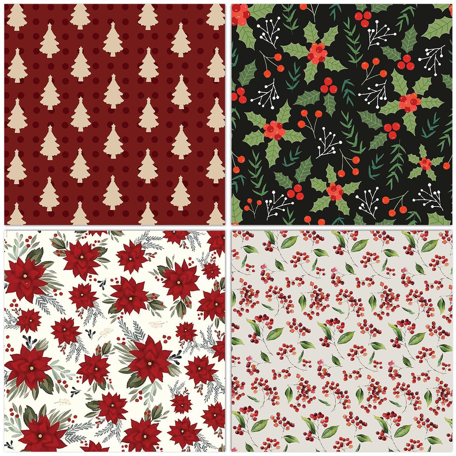 Christmas Pattern Paper Pad Red Green Textured Scrapbook Double Sided Folded Flat Xmas Craft Paper for DIY Background Card Making Scrapbooking Photo Album - Image 5