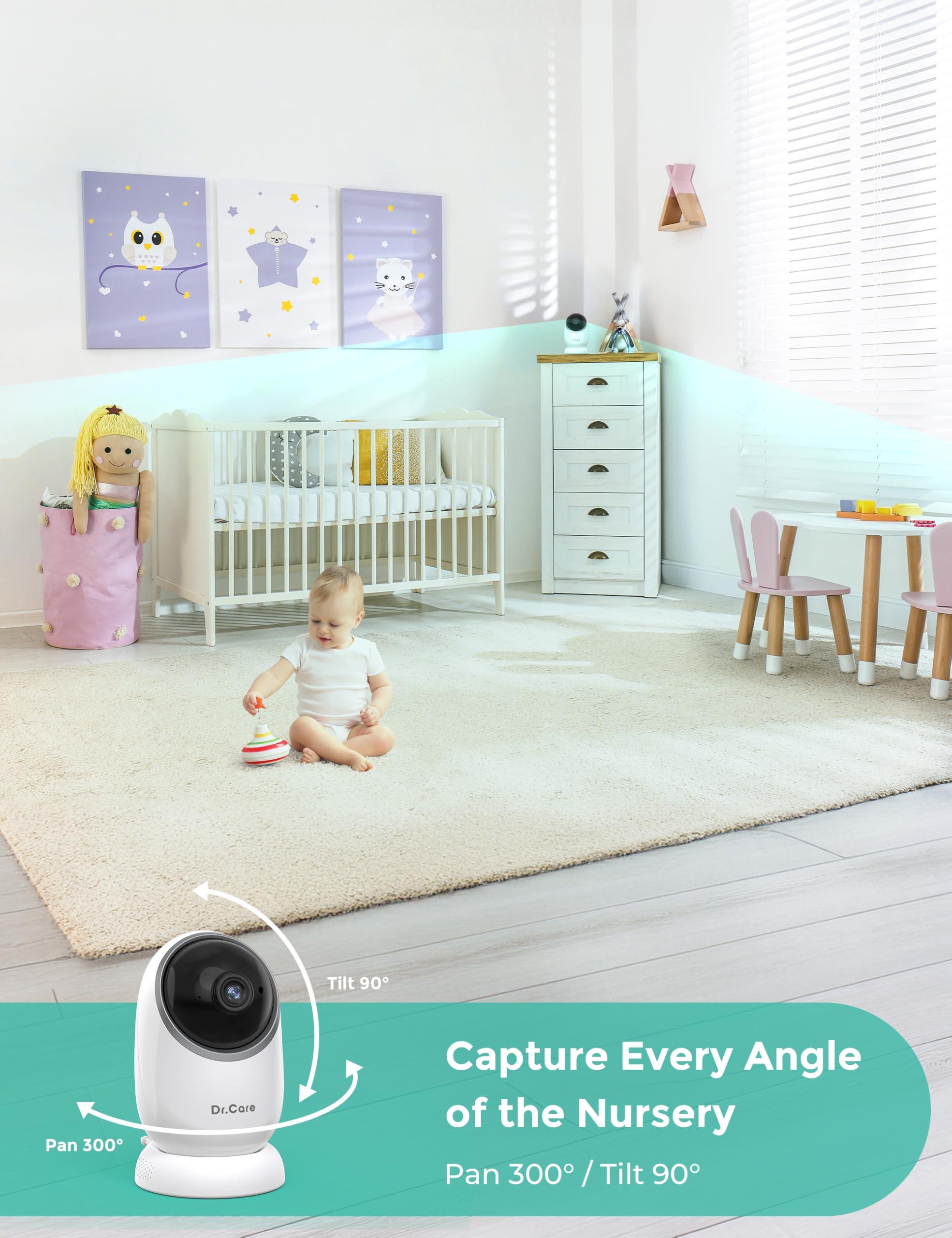 Dr.Care Add-on Baby Camera NovaView/VAVA Baby Monitor, Night Vision, Real-Time/VOX, 2X/4X Zoom, Pan & Tilt, 1000ft - Image 6