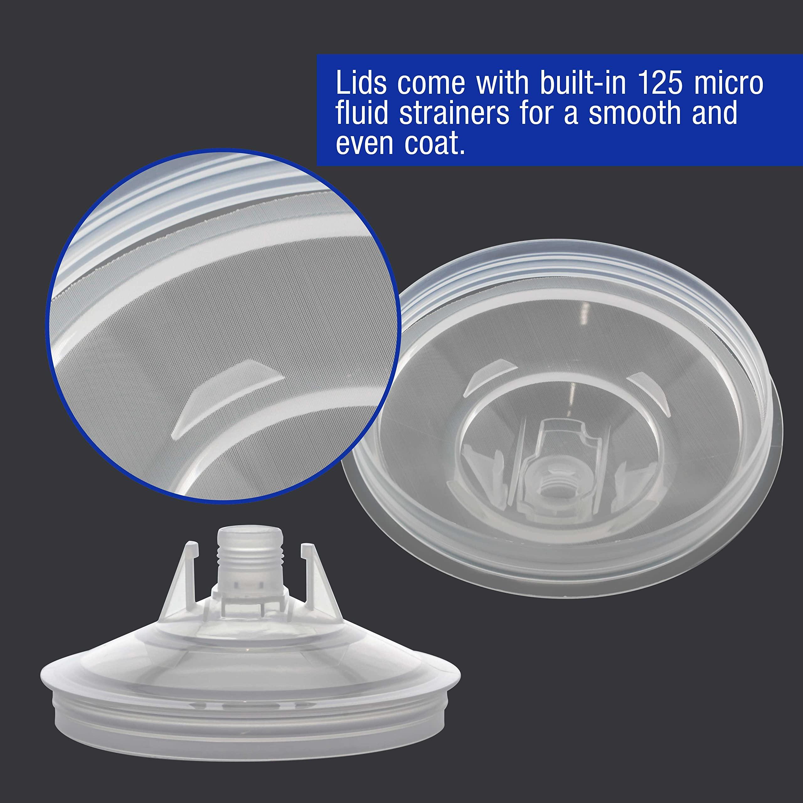 Master Paint System MPS Disposable Paint Spray Gun Liners and Lid System, 40 Pack Standard Size 20 Ounce (600ml) Kit - 40 Liners, 40 Lids with Strainer, 1 Hard Cup with Retainer Ring, 10 Plugs - Image 4