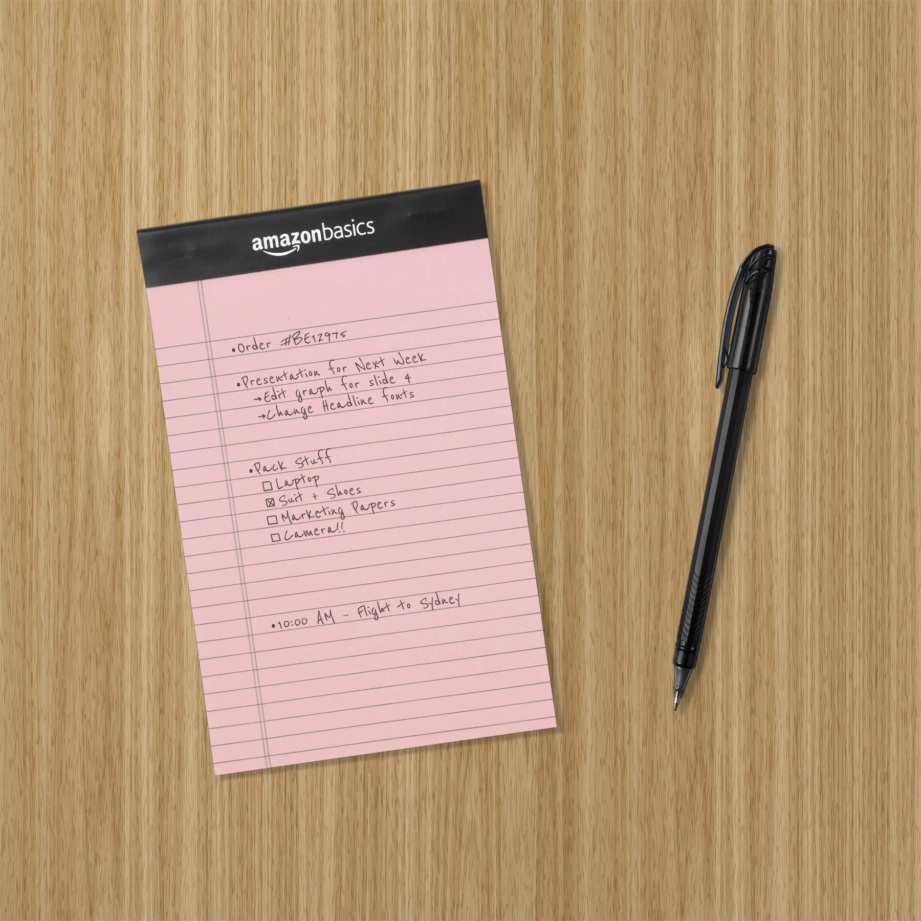 Amazon Basics Narrow Ruled 5-Inch by 8-Inch Lined Writing Note Pads, 6 Count (50 Sheet Pads), Multicolor - Image 6