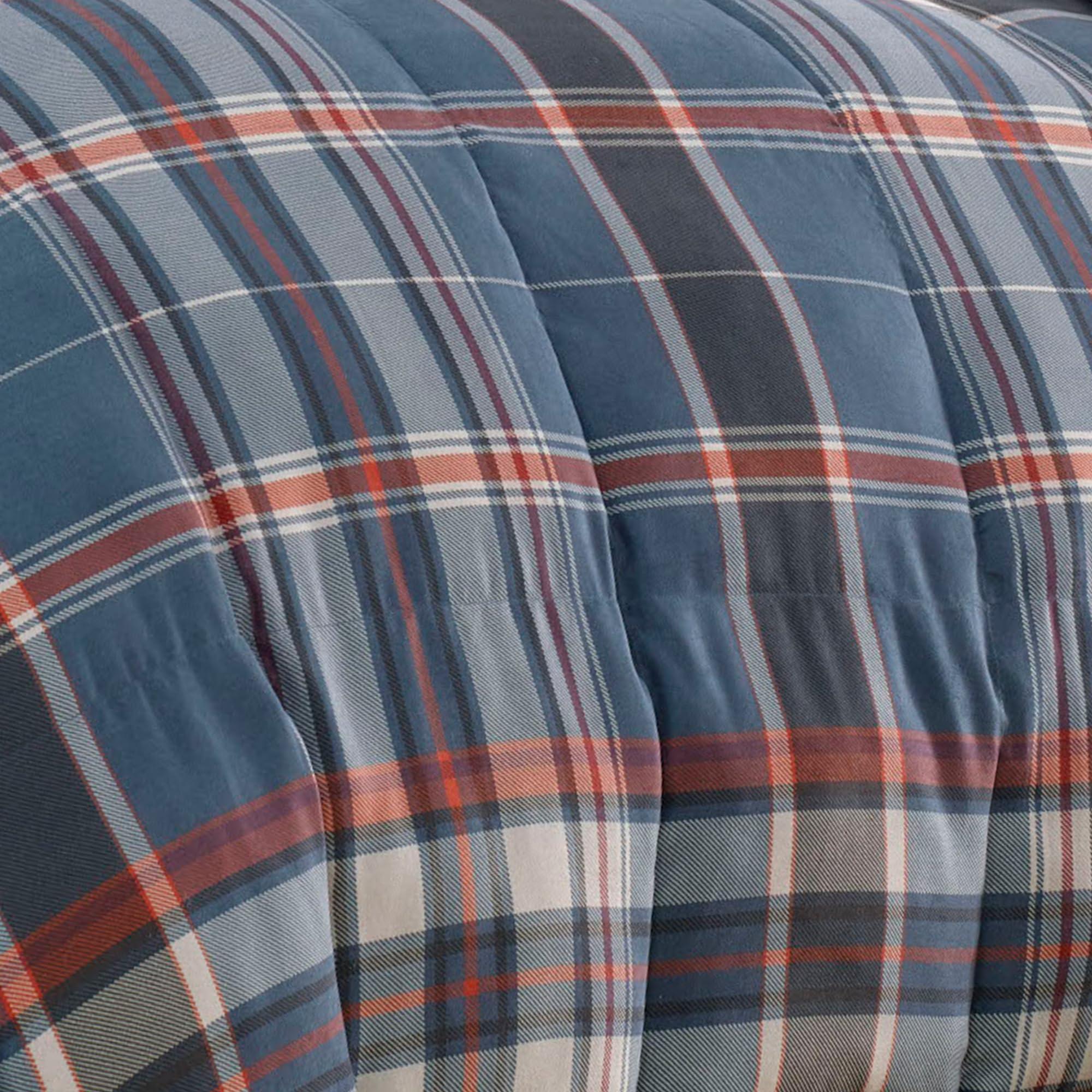 Eddie Bauer - Queen Comforter Set, Reversible Down Alt Bedding with Matching Shams, Home Decor for Colder Months (Shasta Lake Navy, Queen) - Image 2