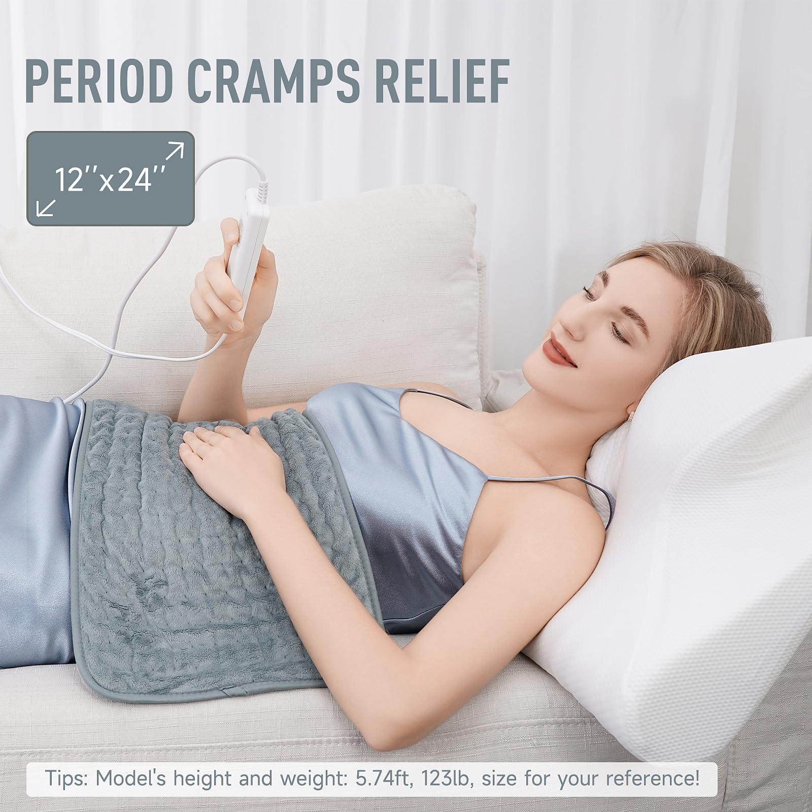 Heating Pad for Back Pain Relief & Cramps, KOT Heating Pads with Auto Shut Off Large, 6 Heat Settings Electric Heated Pad, Gifts for Women, Gifts for Men, 12" x 24" - Image 3