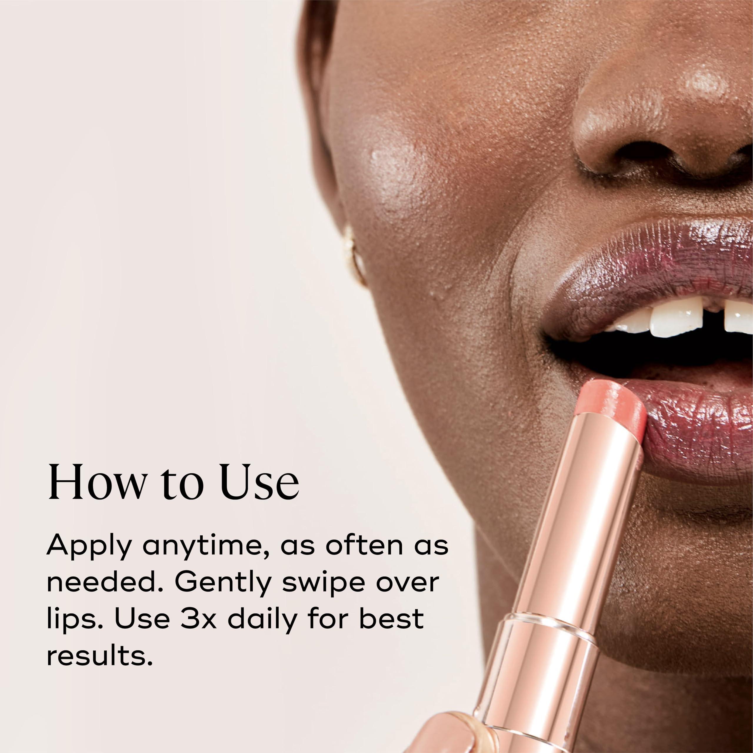 EVER SMOOTH Peptide Lip Therapy Collagen Balm with Coconut, Argan, Camellia Oils - PETAL (Soft, Neutral Pink) - Image 6
