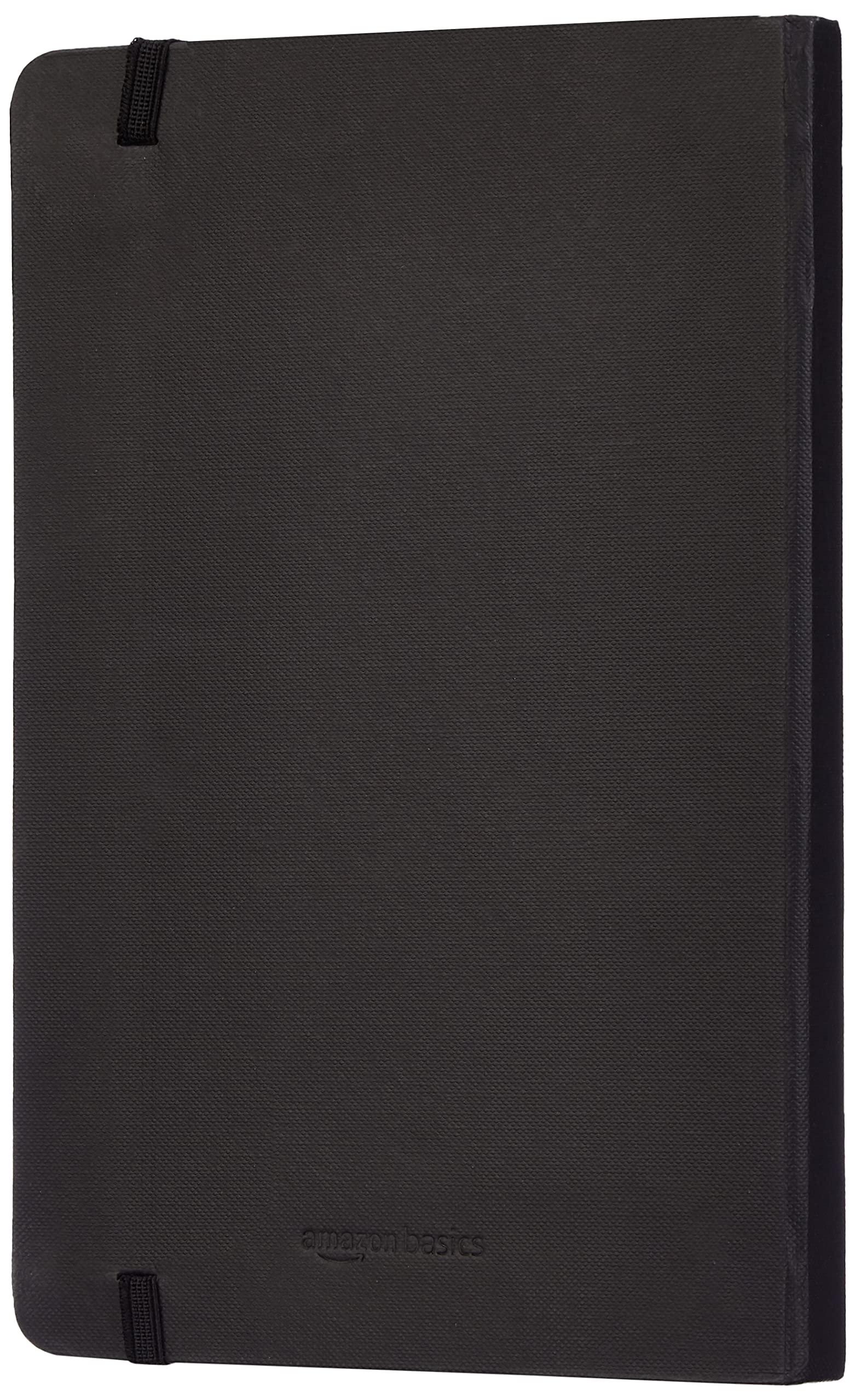 Amazon Basics Classic Lined Notebook, 240 Pages Hardcover, 5 x 8.25-Inch, Black - Image 8